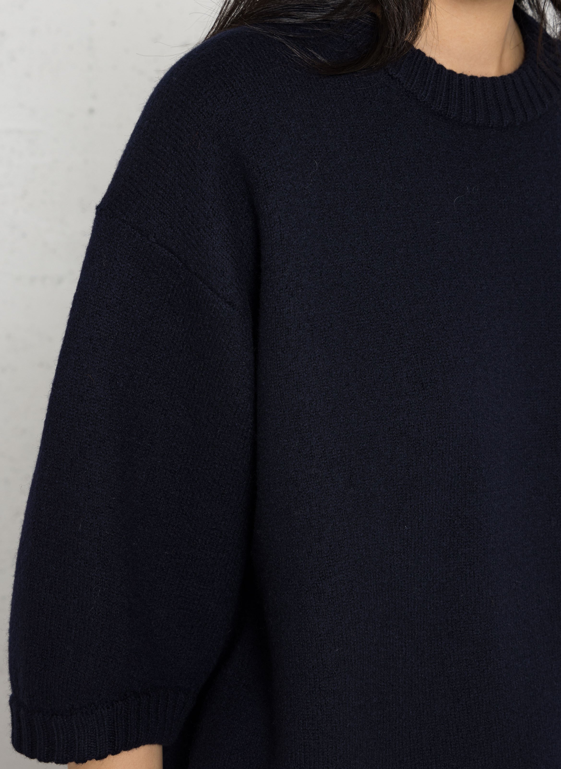 Straight-cut wool sweater SOEUR Blue