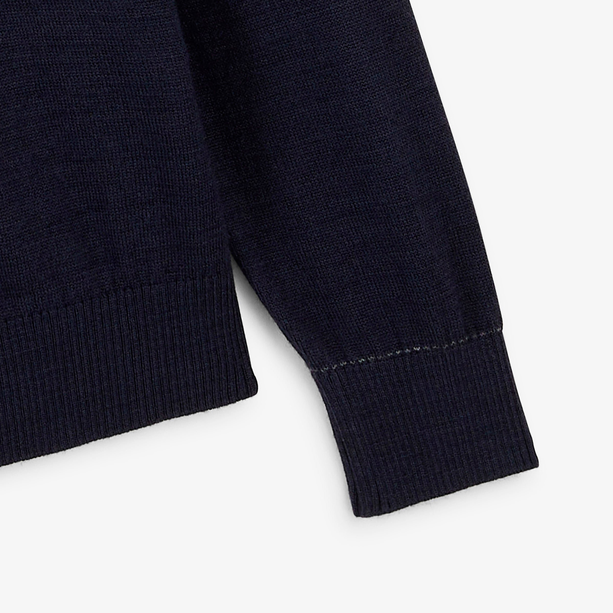 Essential navy blue crew-neck MAO sweatshirt SERGE BLANCO Blue