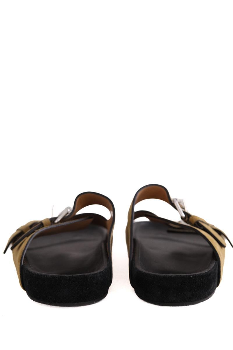 Faux leather sandals ISABEL MARANT - Seconde Main Khaki