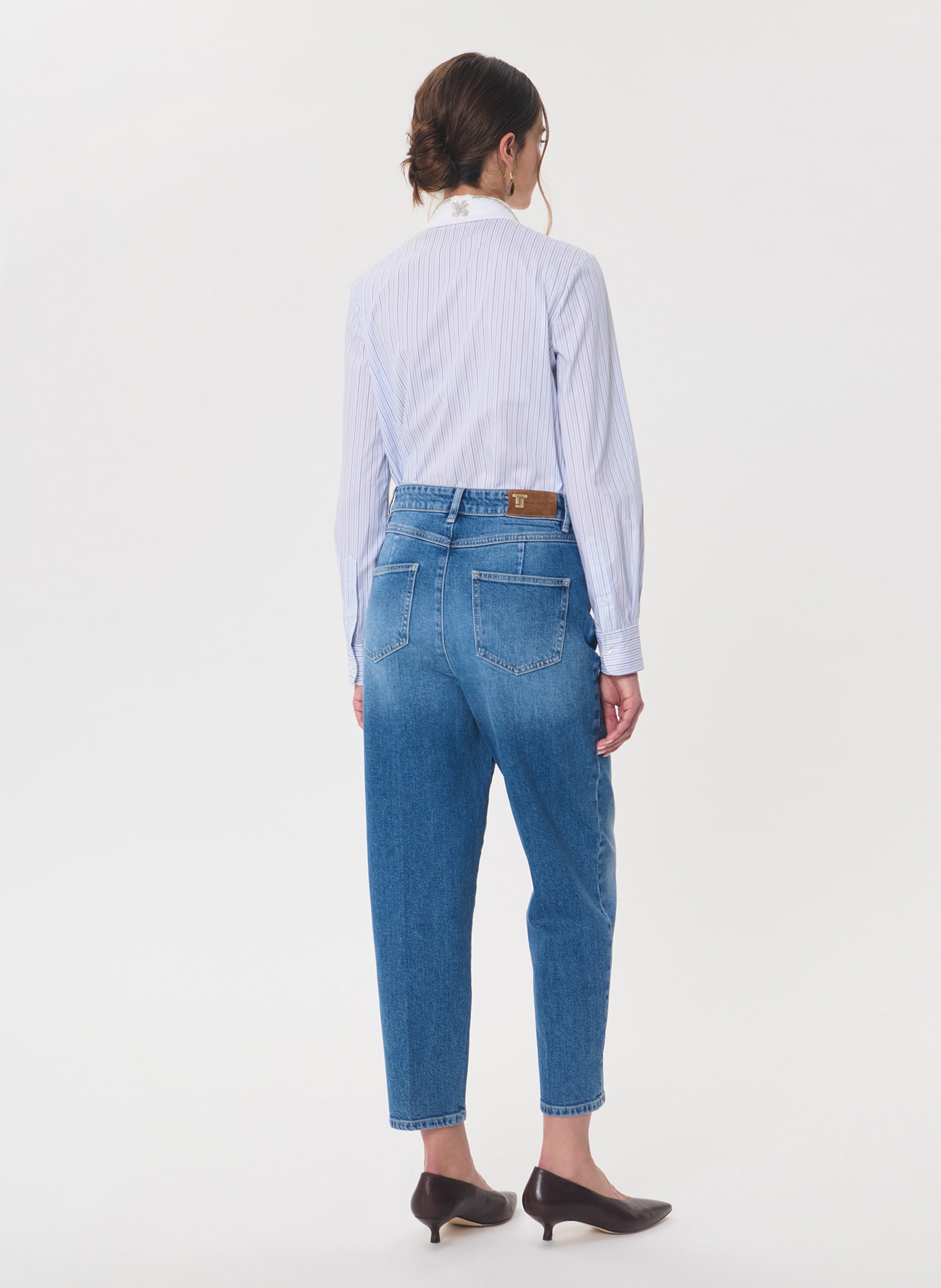 Straight stonewash jeans TARA JARMON Blue