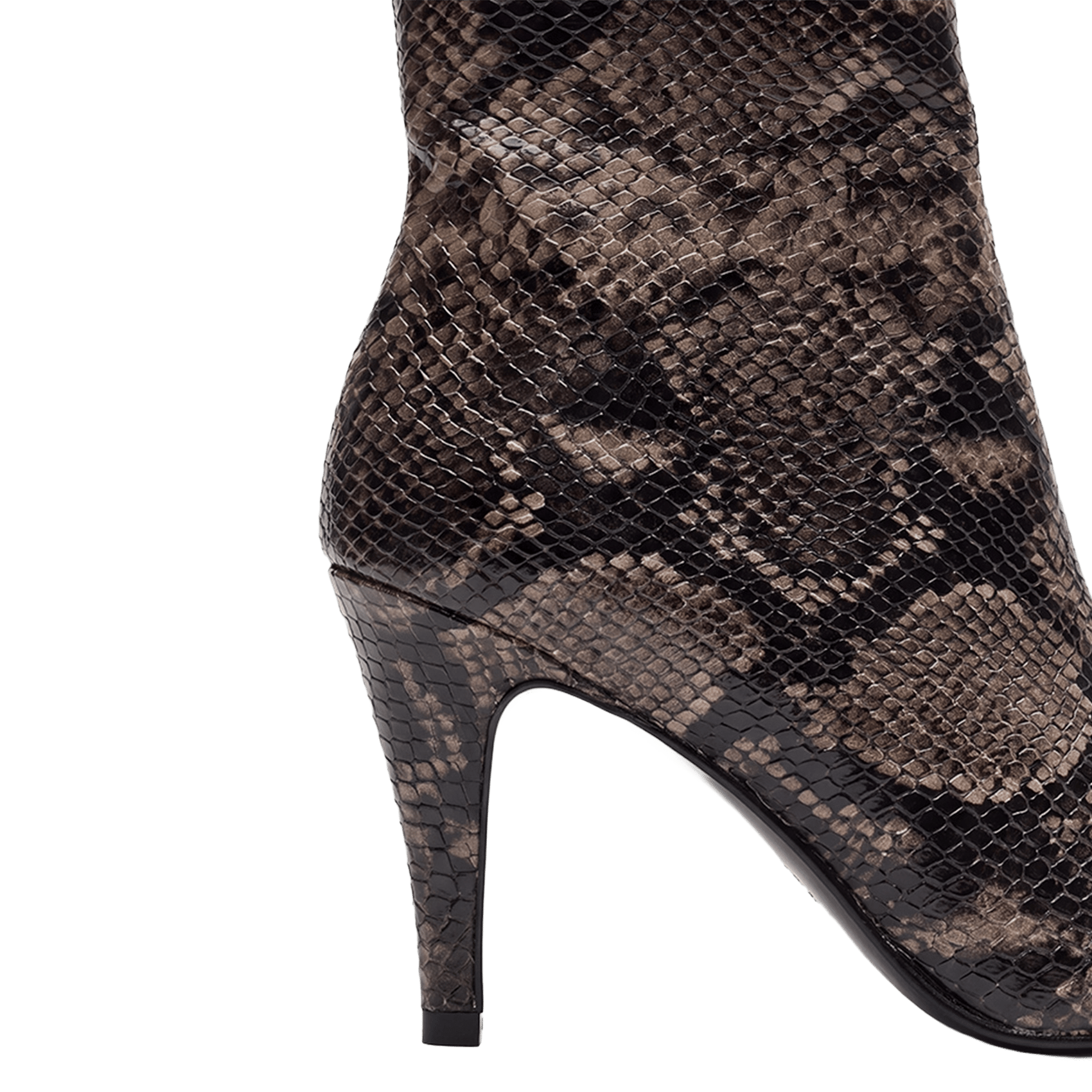 Printed leather ankle boots JONAK Brown