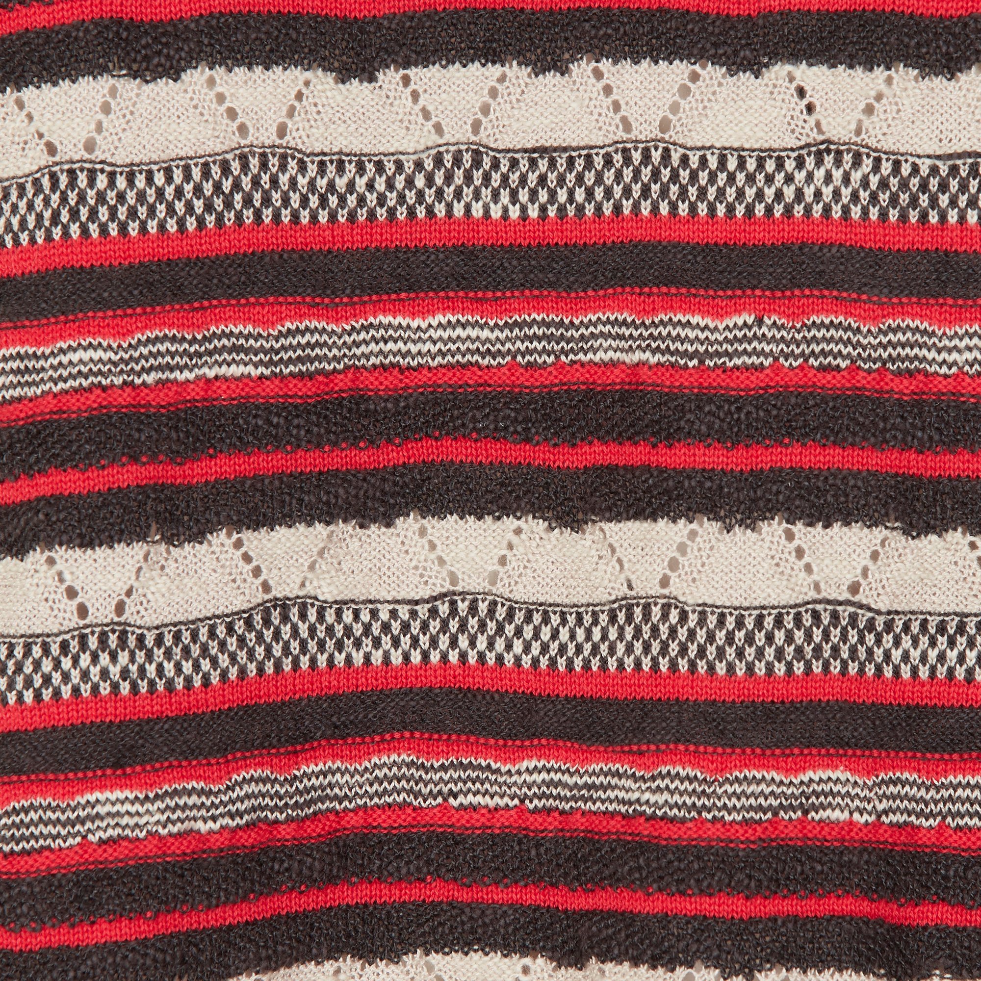 Qero striped cotton and linen round-neck sweater SWILDENS Black