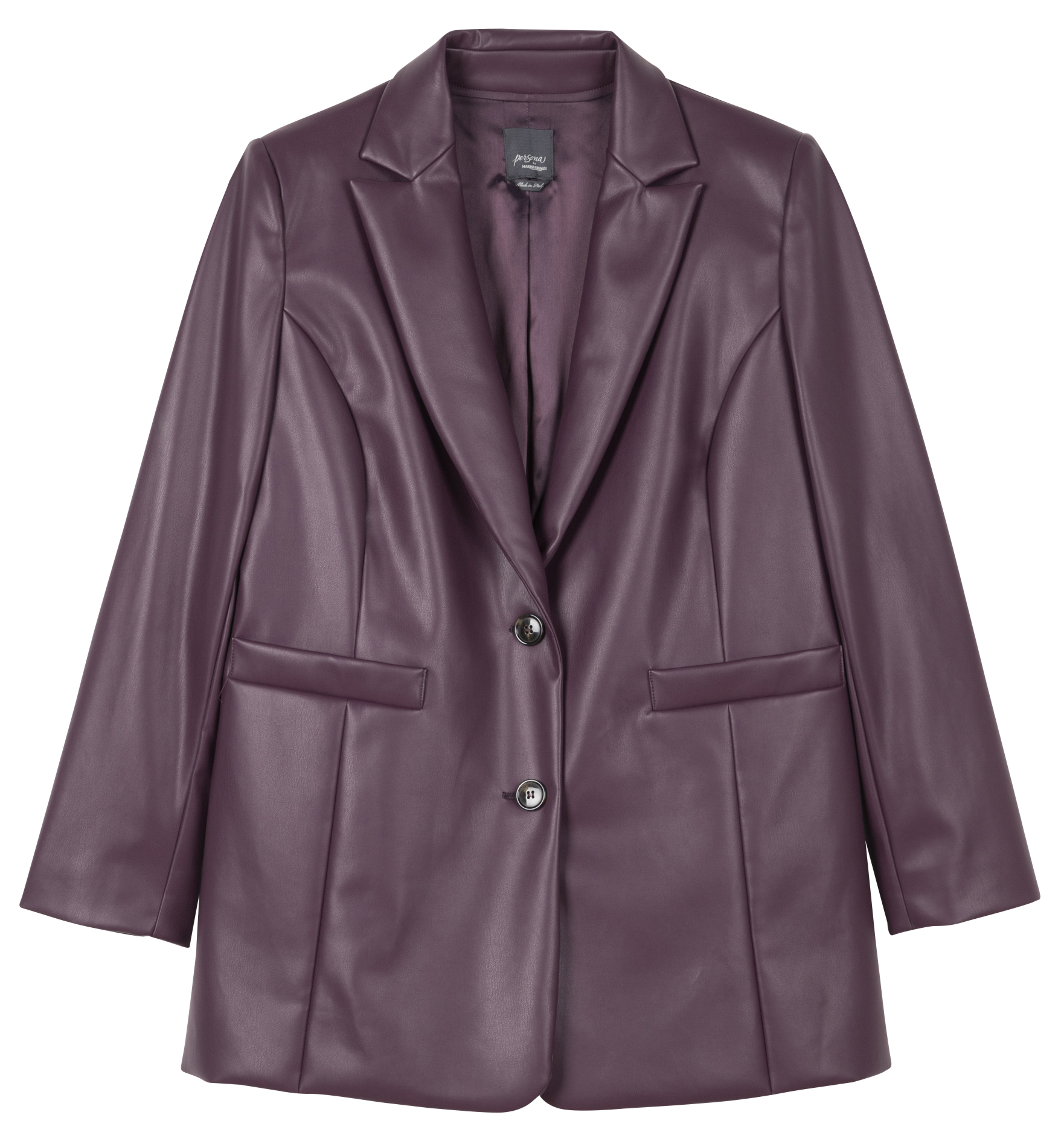 Jacket with tailored collar PERSONA by Marina Rinaldi Purple