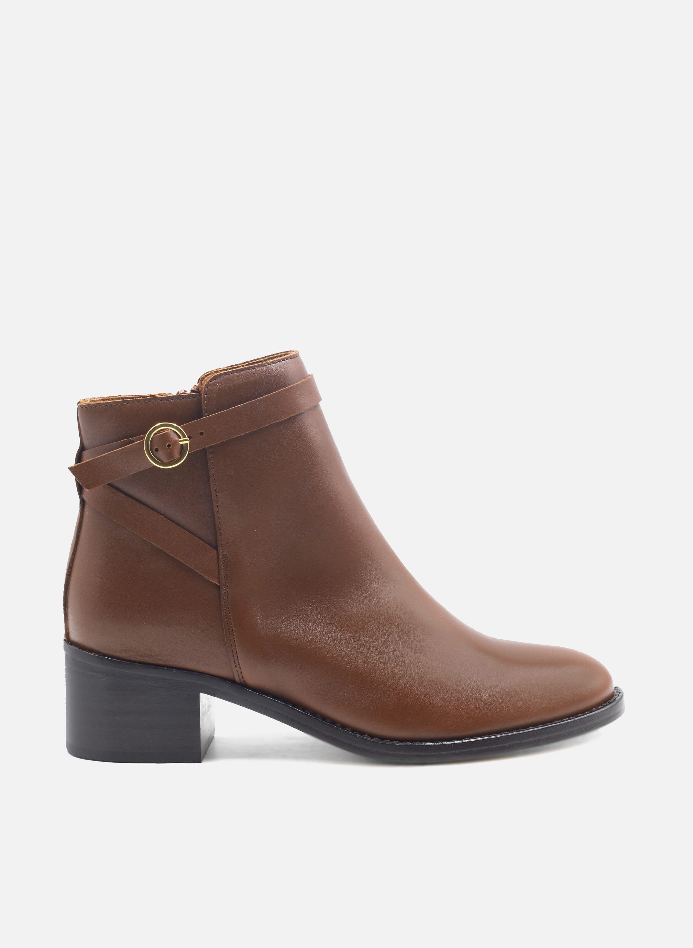 Bottines Cavali res En Cuir Camel Jules Jenn Femme Place des