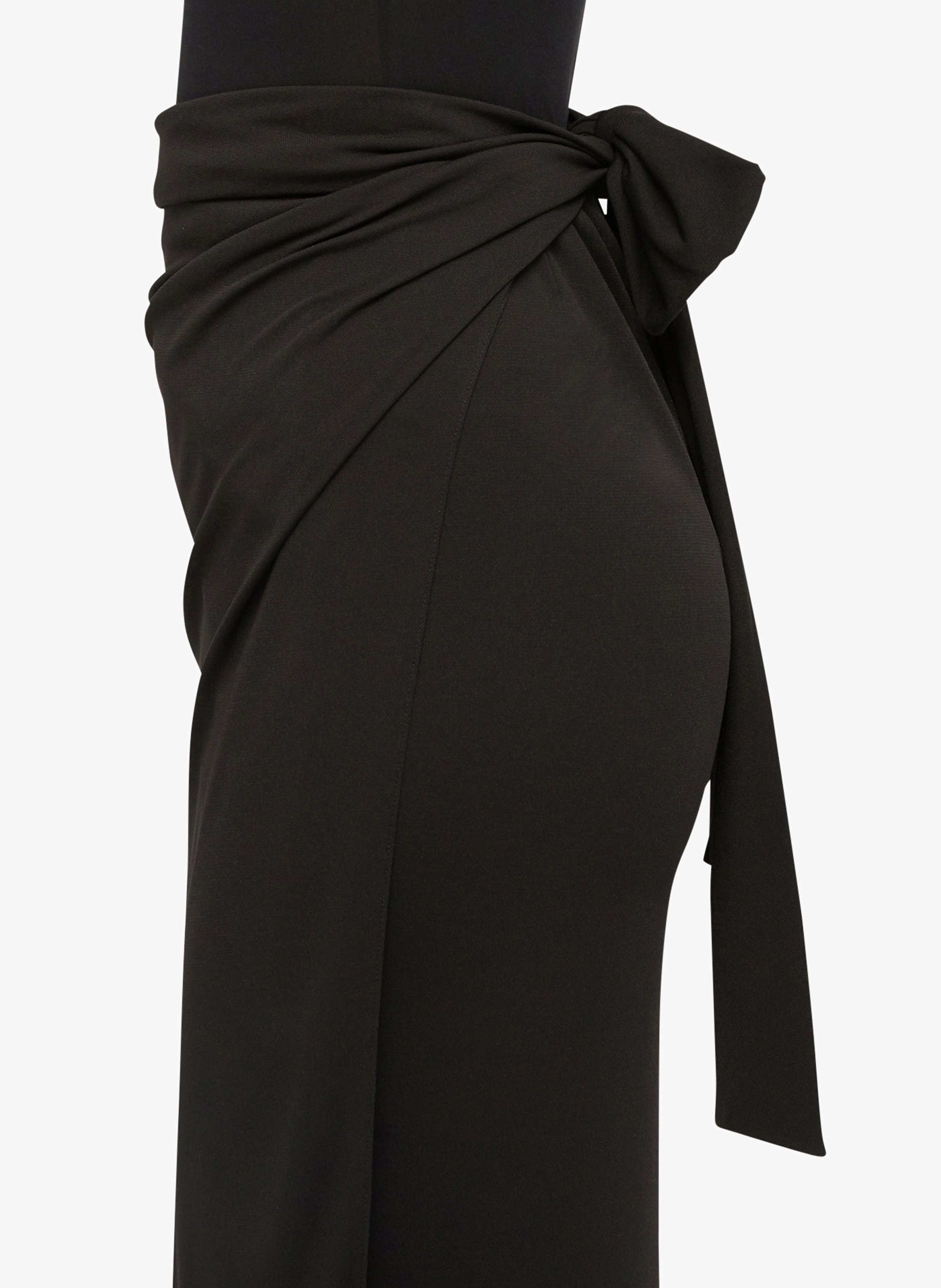 Jupe ajustée taille haute drapée WOLFORD Noir