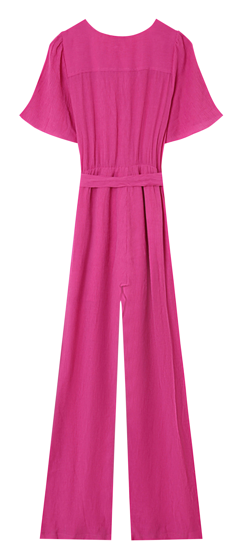 Wrap-neck loose jumpsuit GRACE ET MILA Pink