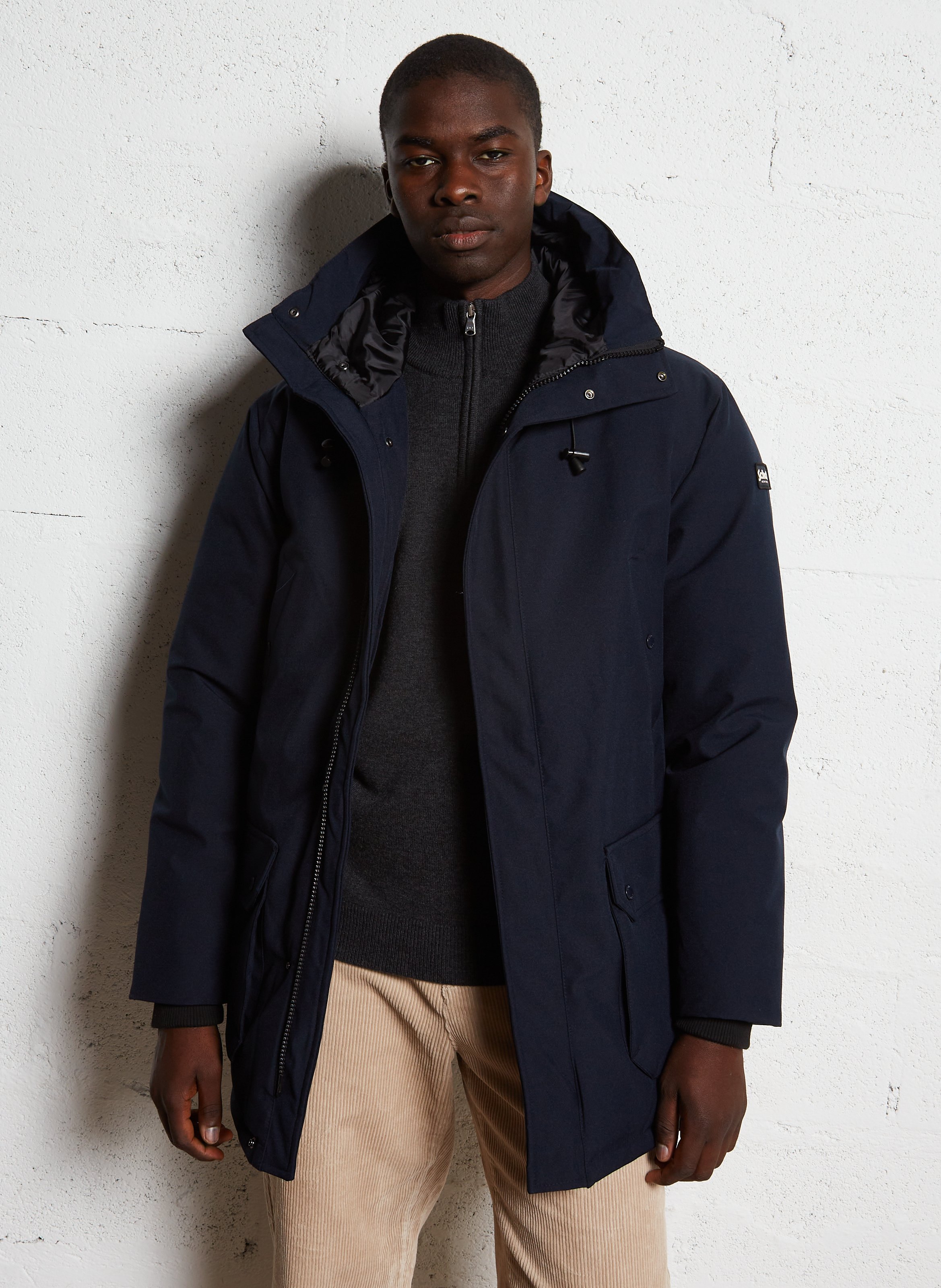 Parka à capuche  SCHOTT Bleu