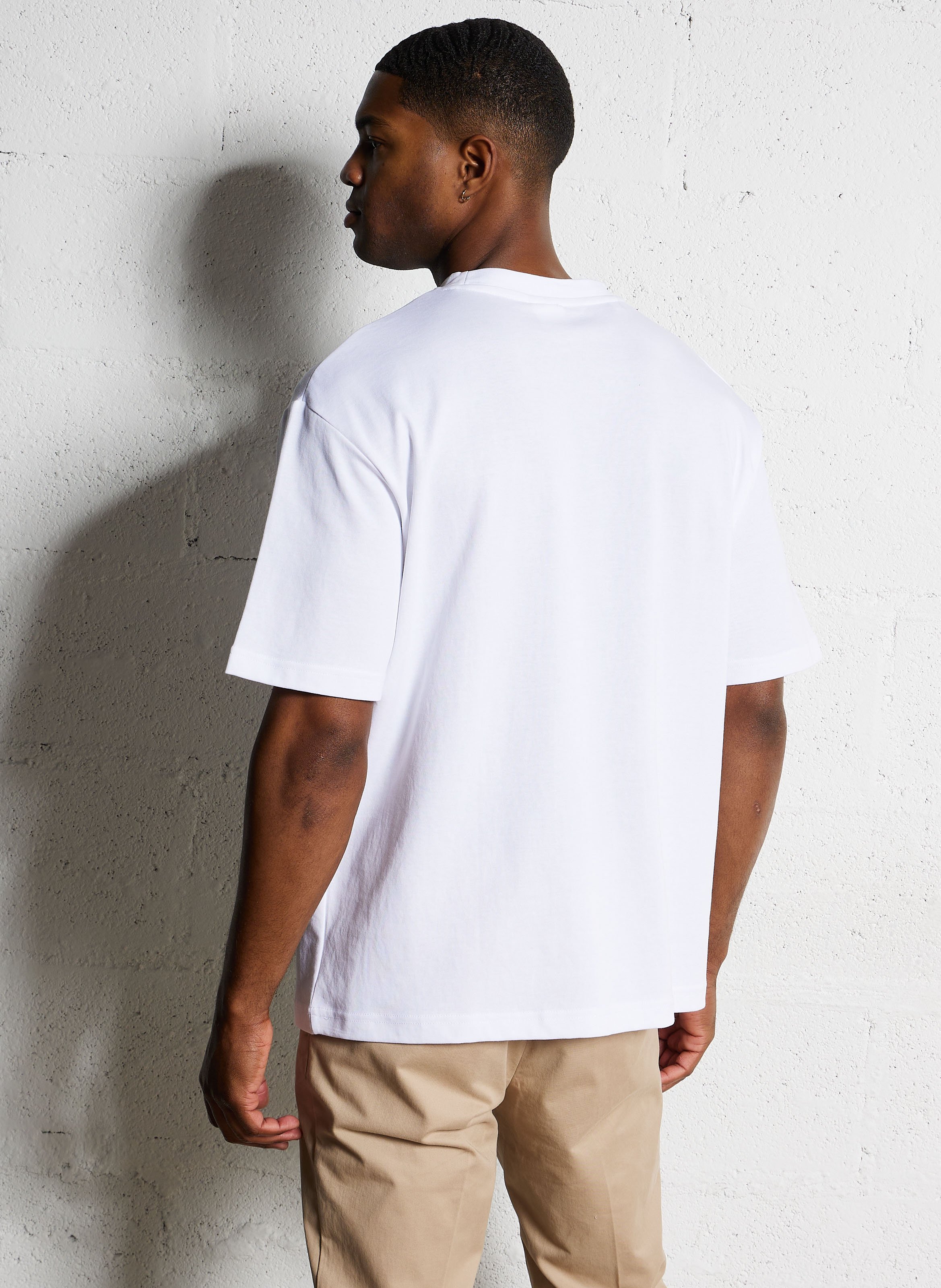 Oversized organic cotton blend t-shirt SELECTED White