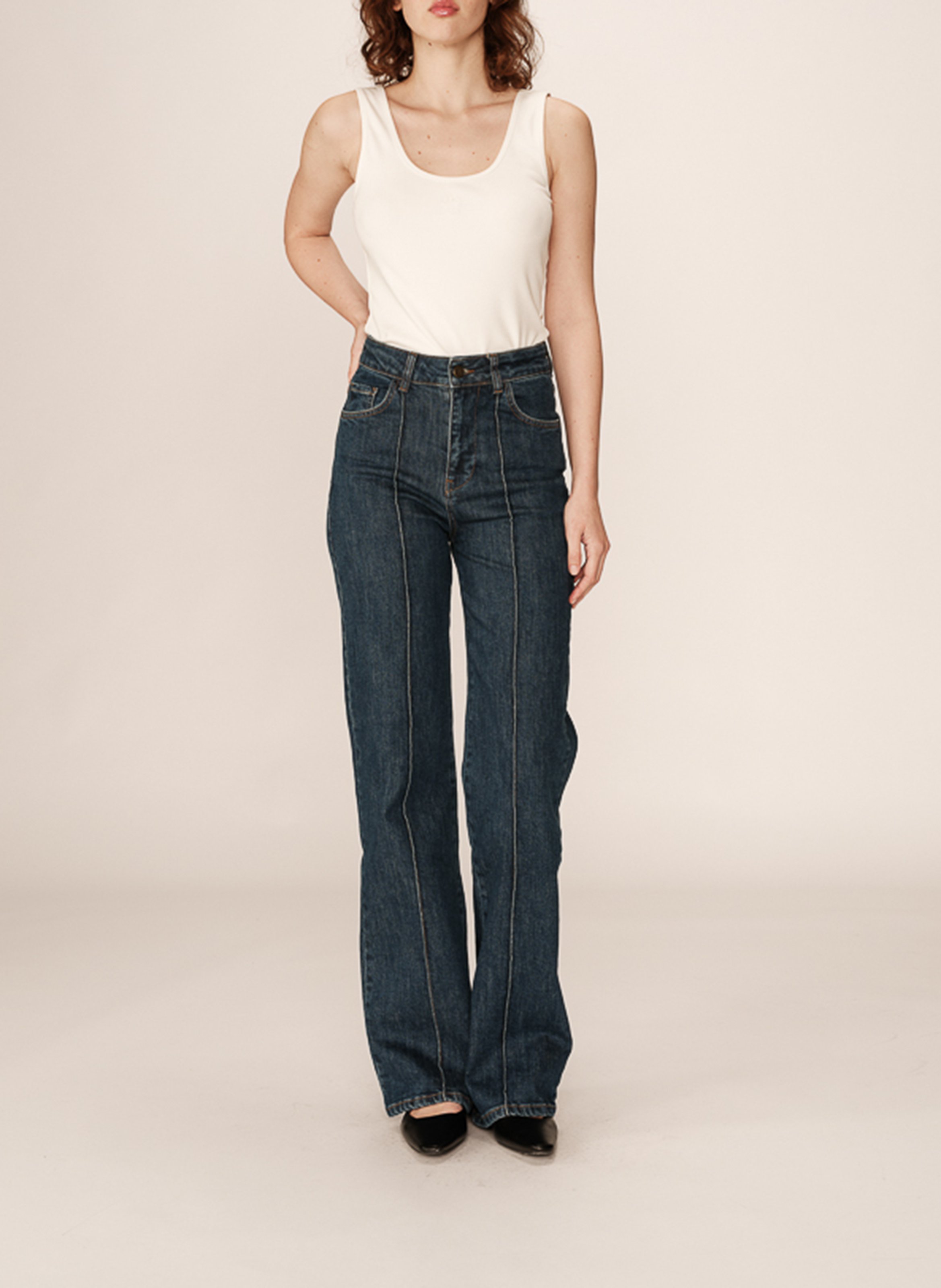 Gerade geschnittene Jeans aus Baumwoll-Mix GRACE ET MILA Blau