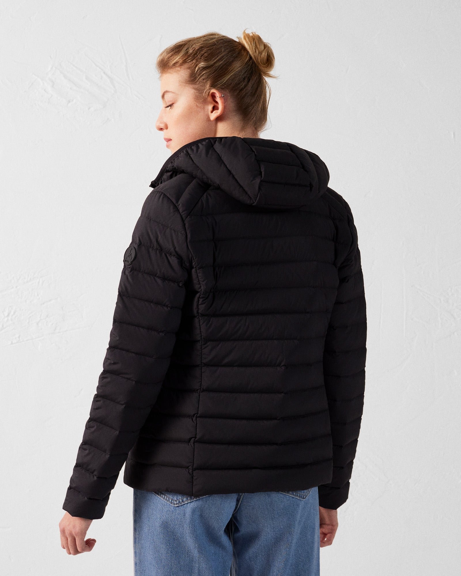 Doudoune à capuche stretch légère salma Noir