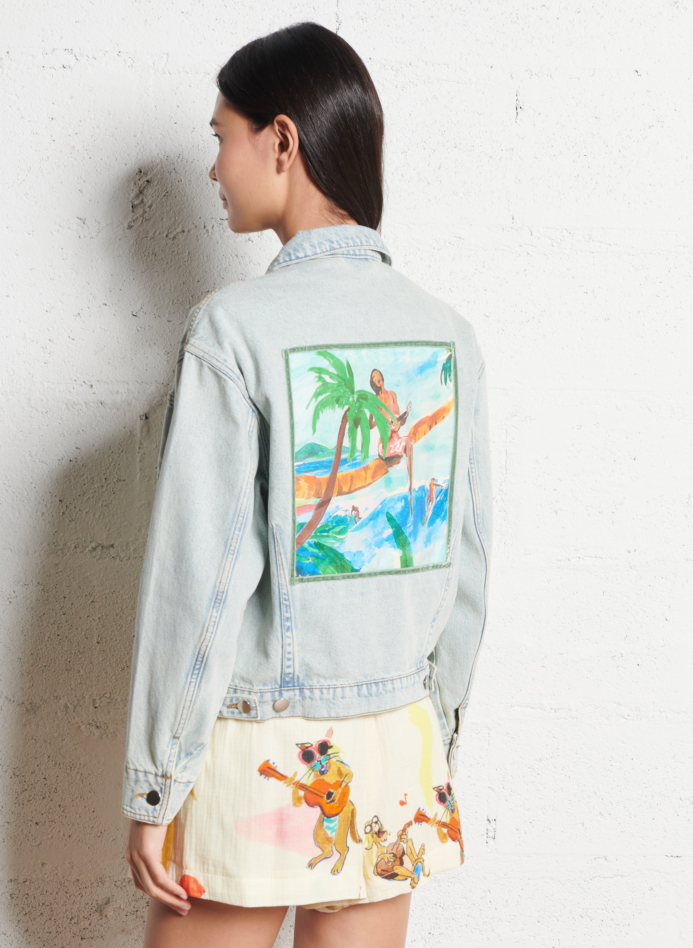 Blouson aus Stretch-Baumwolle G.KERO Blau