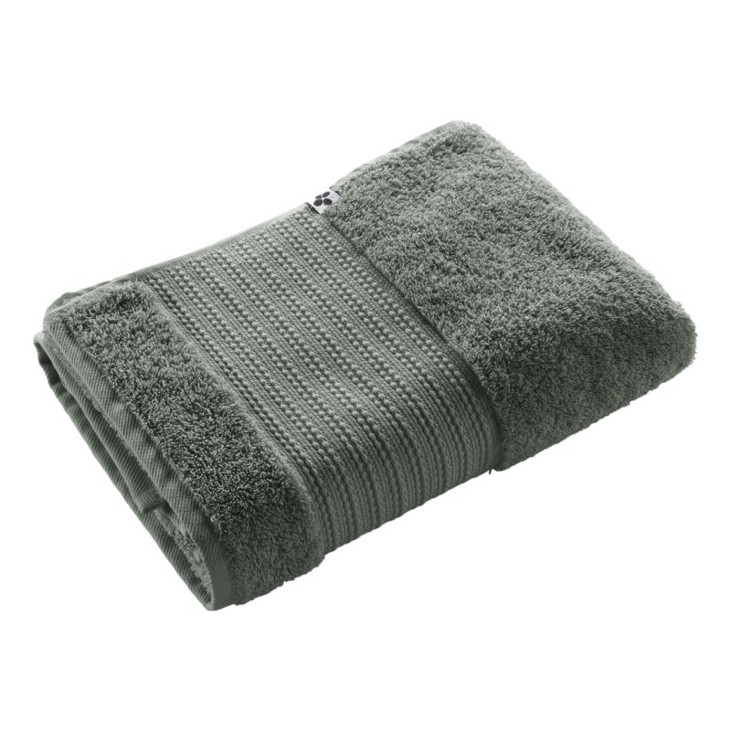 100% combed cotton bath towel L'EFFET PAPILLON Green