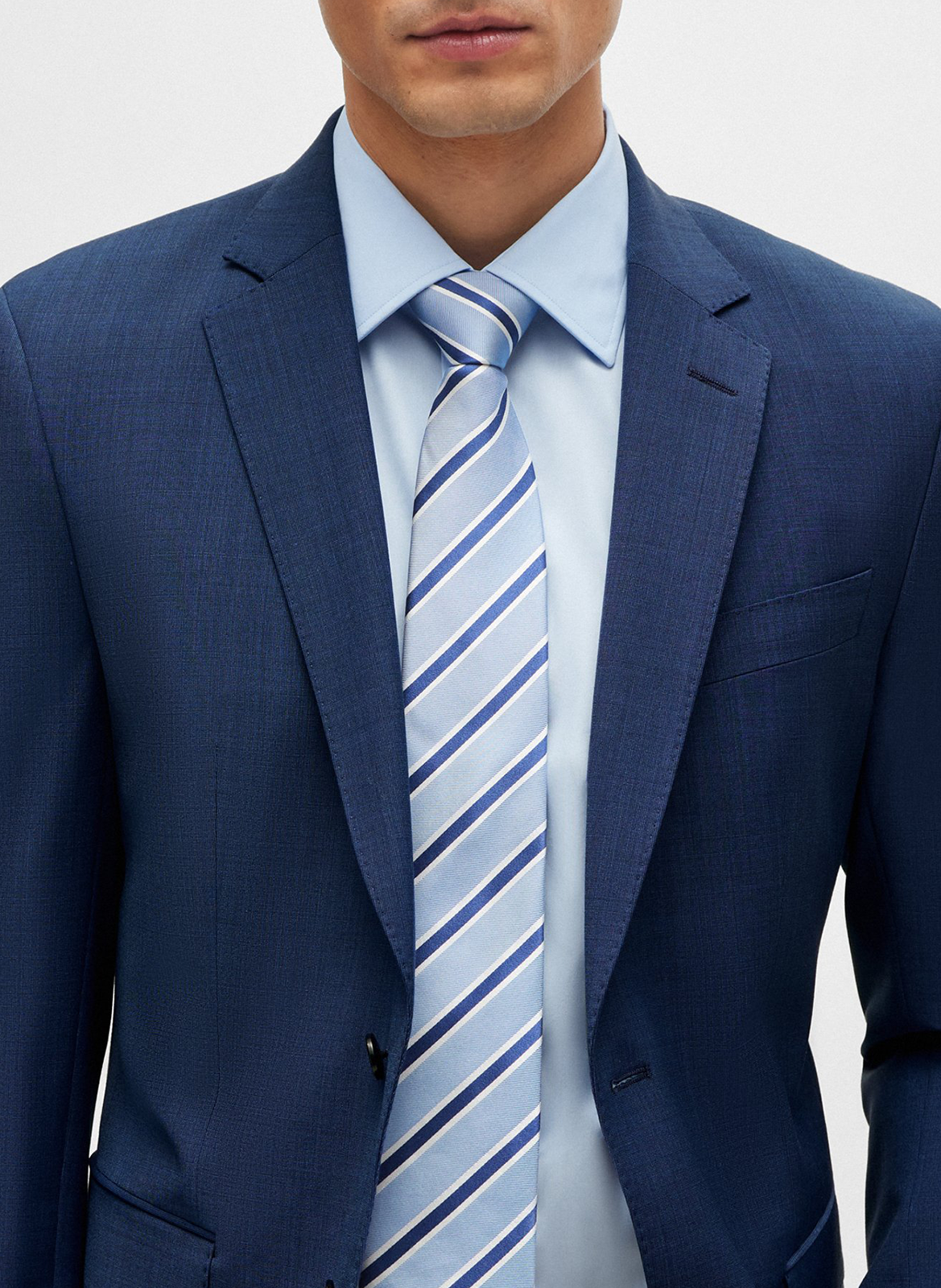 Slim-fit cotton-blend shirt BOSS Blue