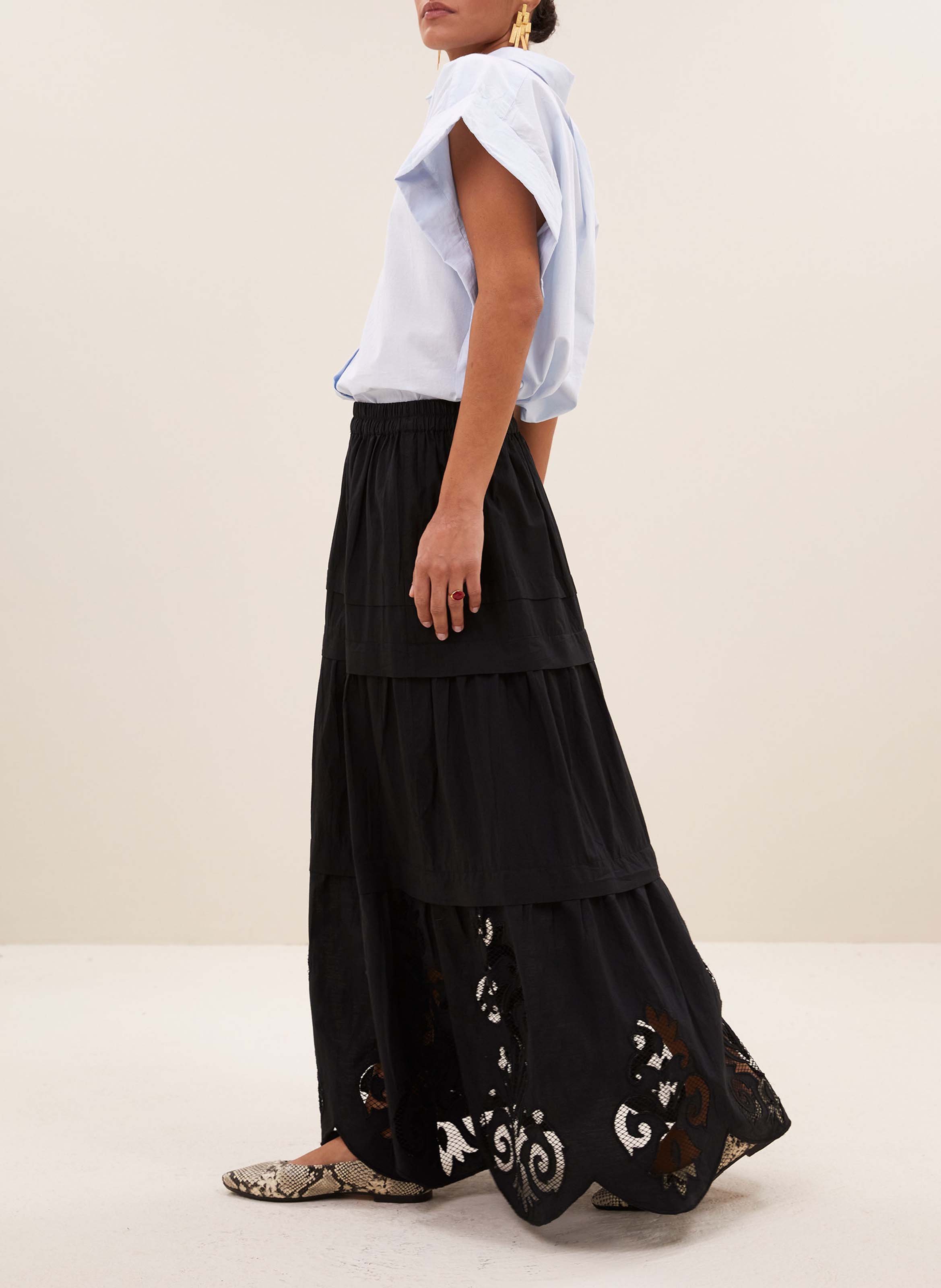 Chemise col classique en coton BY BAR Bleu