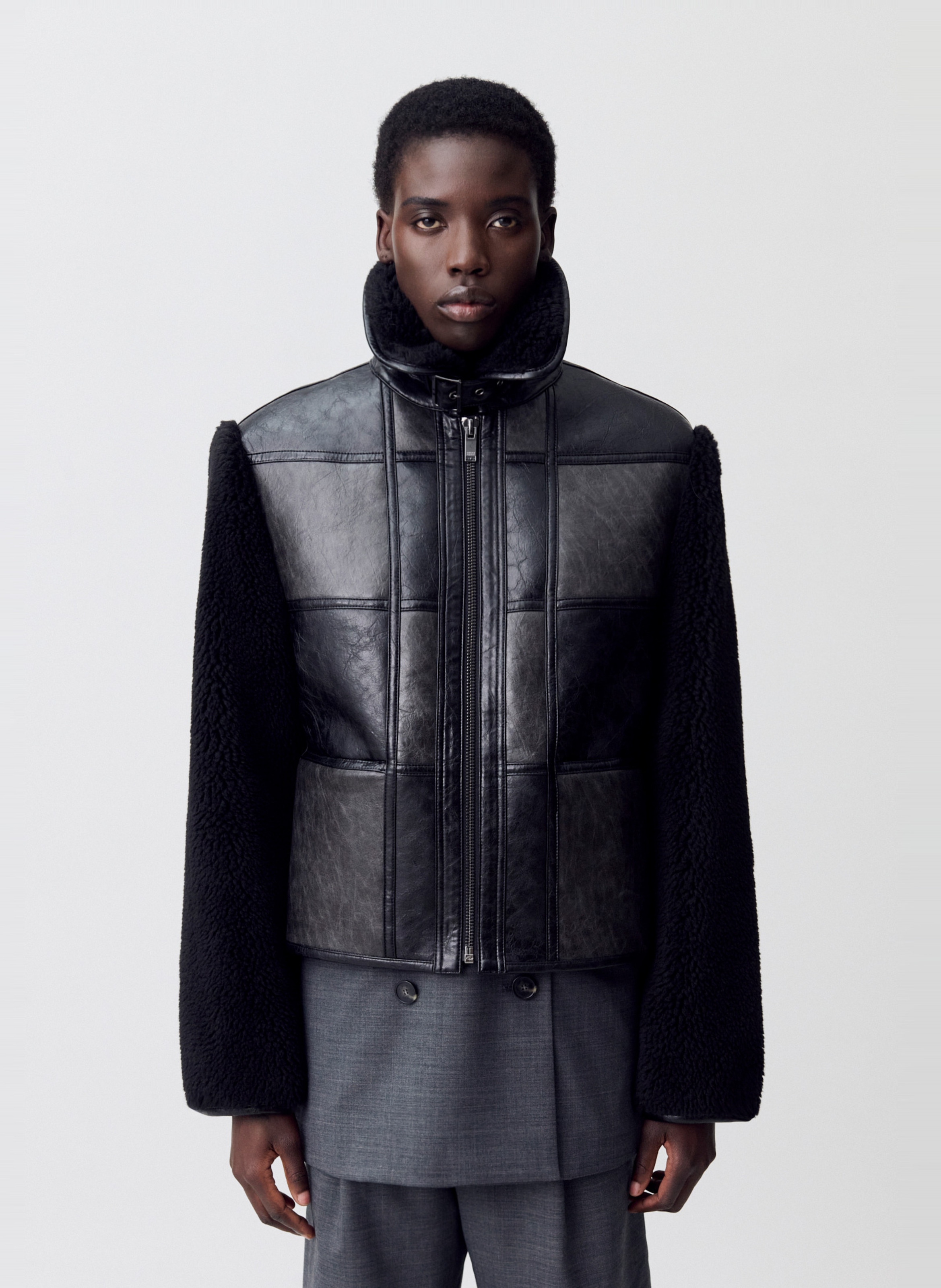 Straight jacket with classic collar CLAUDIE PIERLOT Black