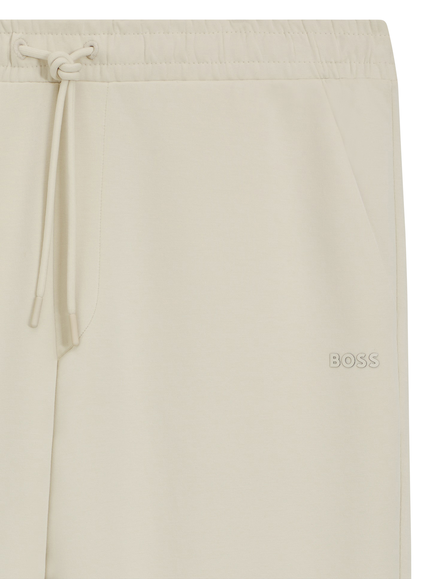 Printed cotton sweatpants BOSS White