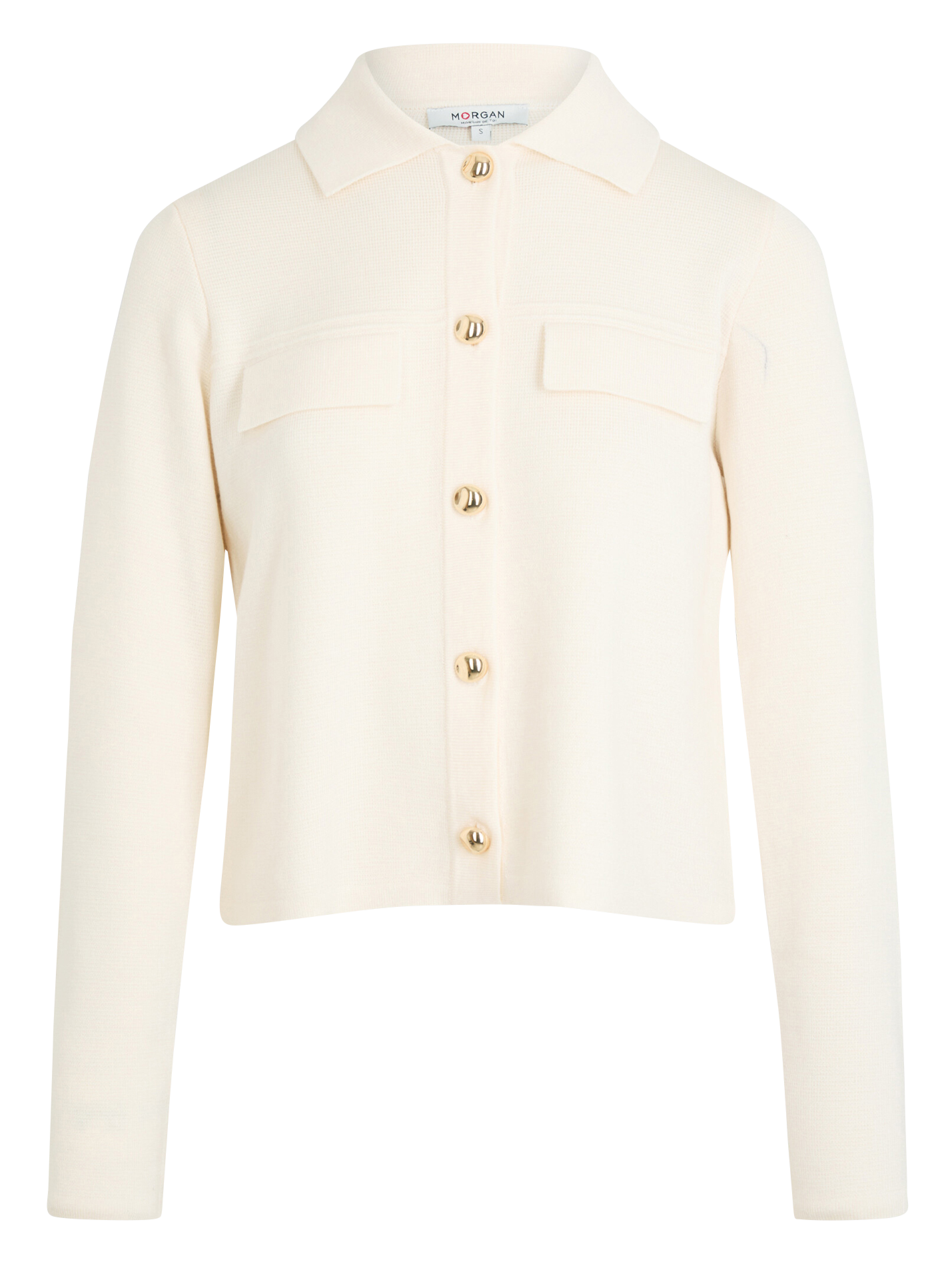 Strickjacke mit klassischem Kragen MORGAN Beige