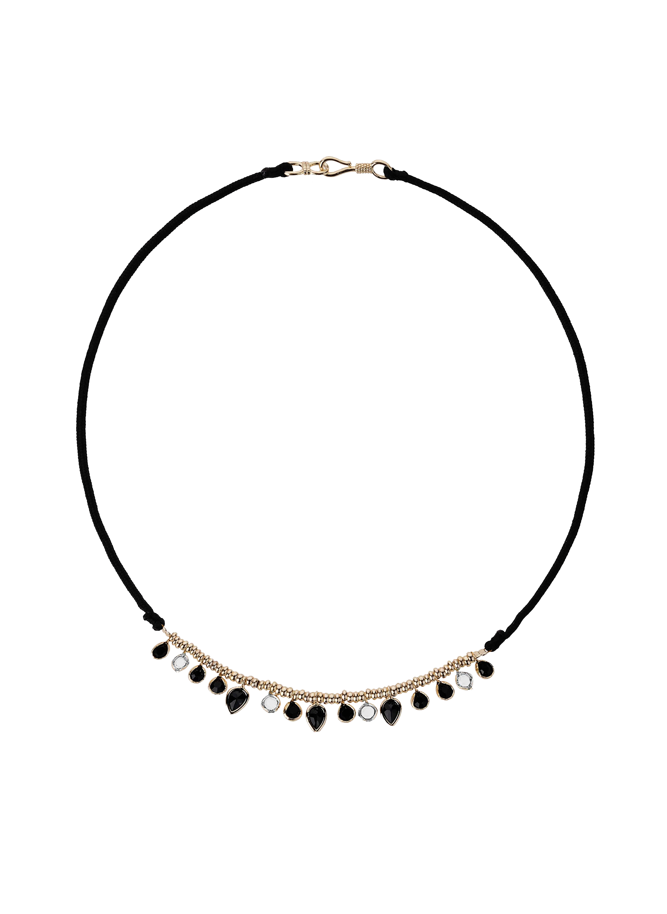 Cord necklace with drop charms HIPANEMA Black