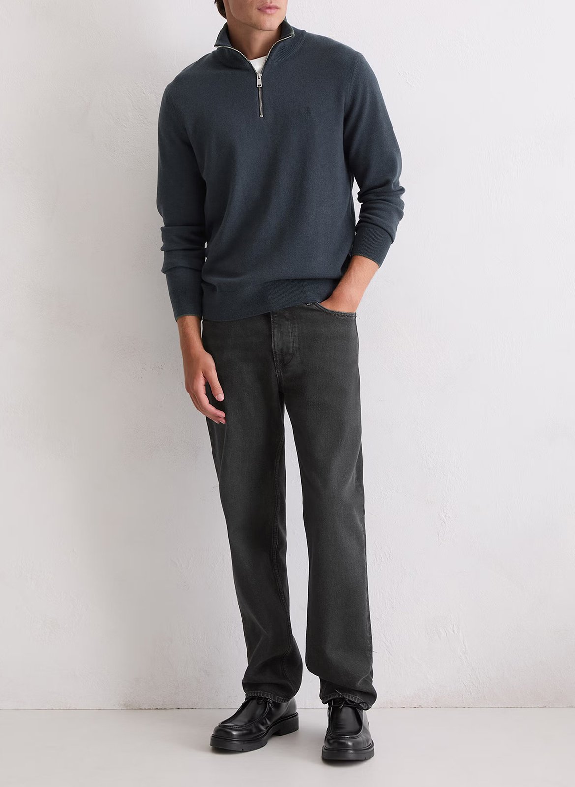 Pull col roulé en coton mélangé MARC O'POLO Bleu