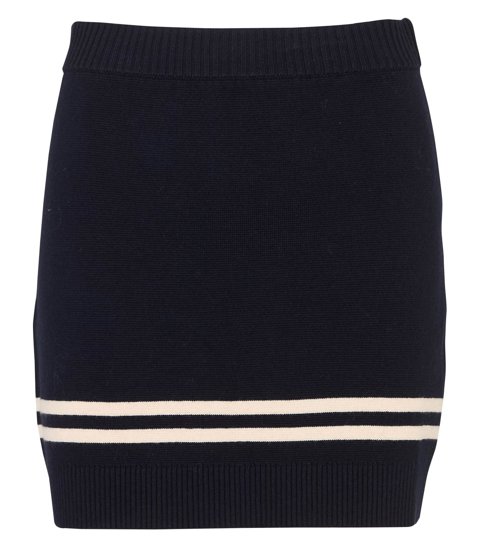 Straight knit skirt in cotton and wool THE TINY BIG SISTER Blue