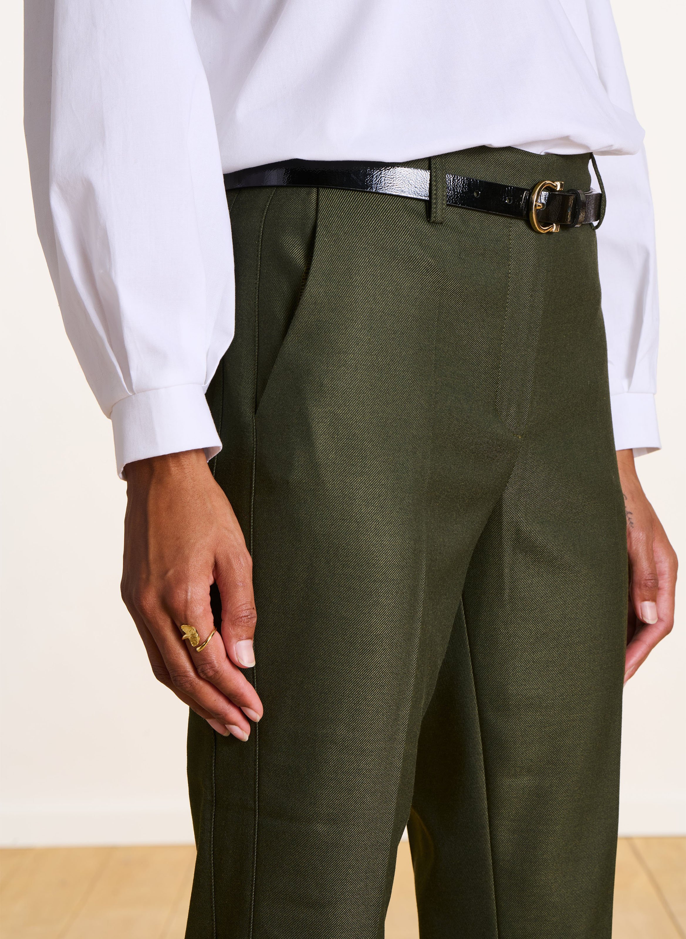 Straight 7/8 pants LA FEE MARABOUTEE Green