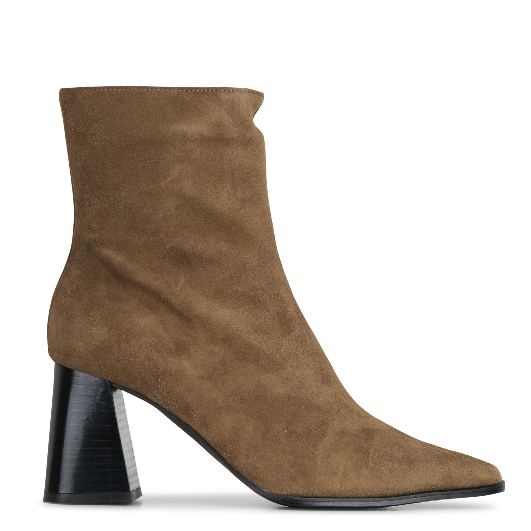 Bottines à bout pointu en cuir velours ANGEL ALARCON