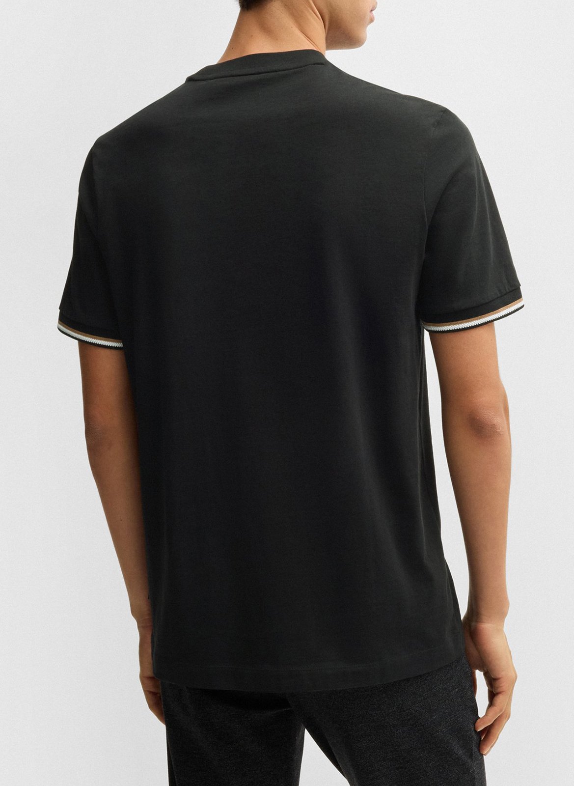 Camiliday round-neck sleeveless cotton top BOSS Black