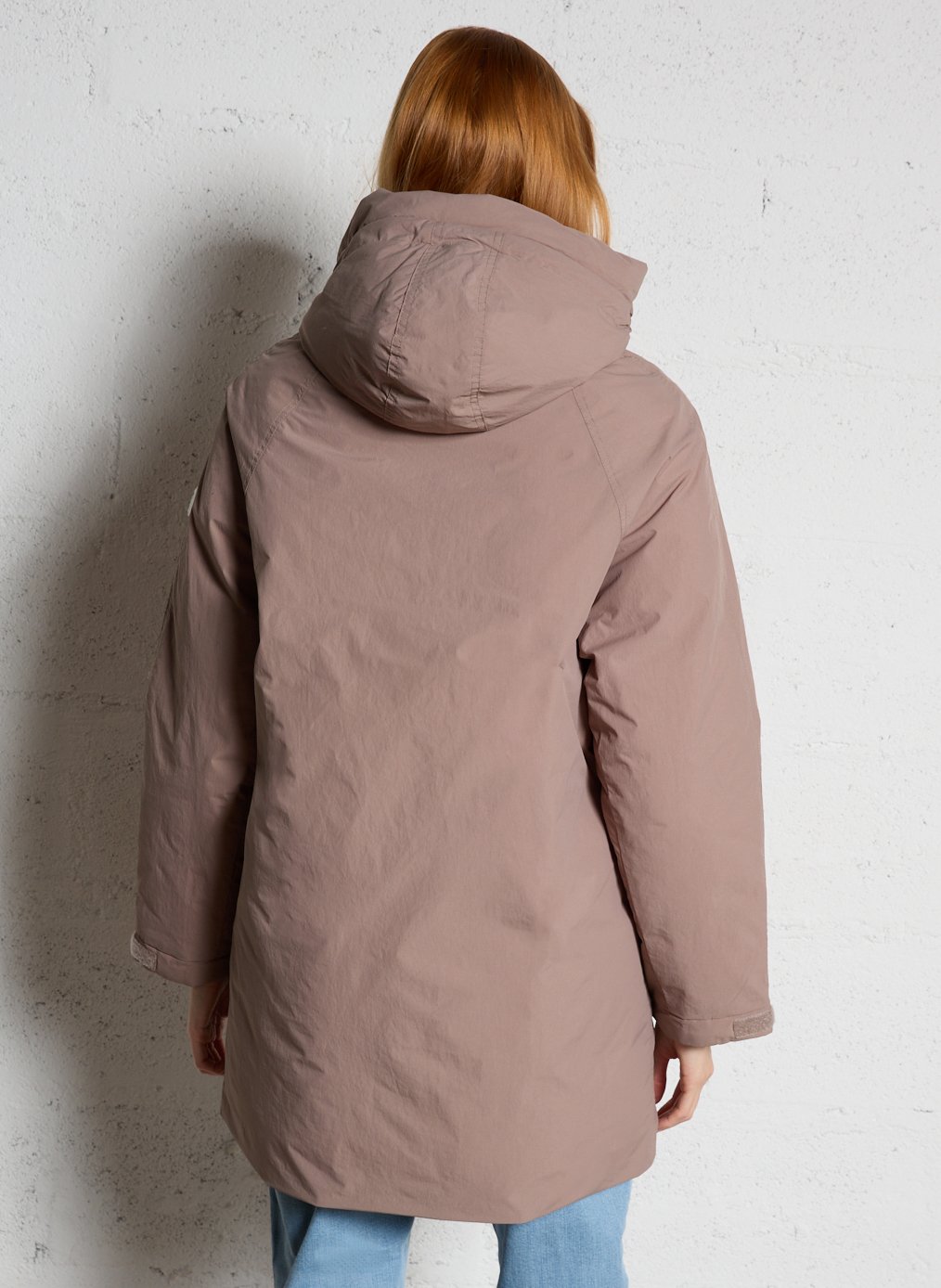High-neck straight-cut padded jacket IKKS Beige