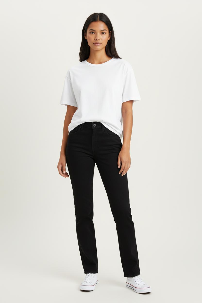 Cropped slim jeans with studs LEVI'S - Seconde main Black