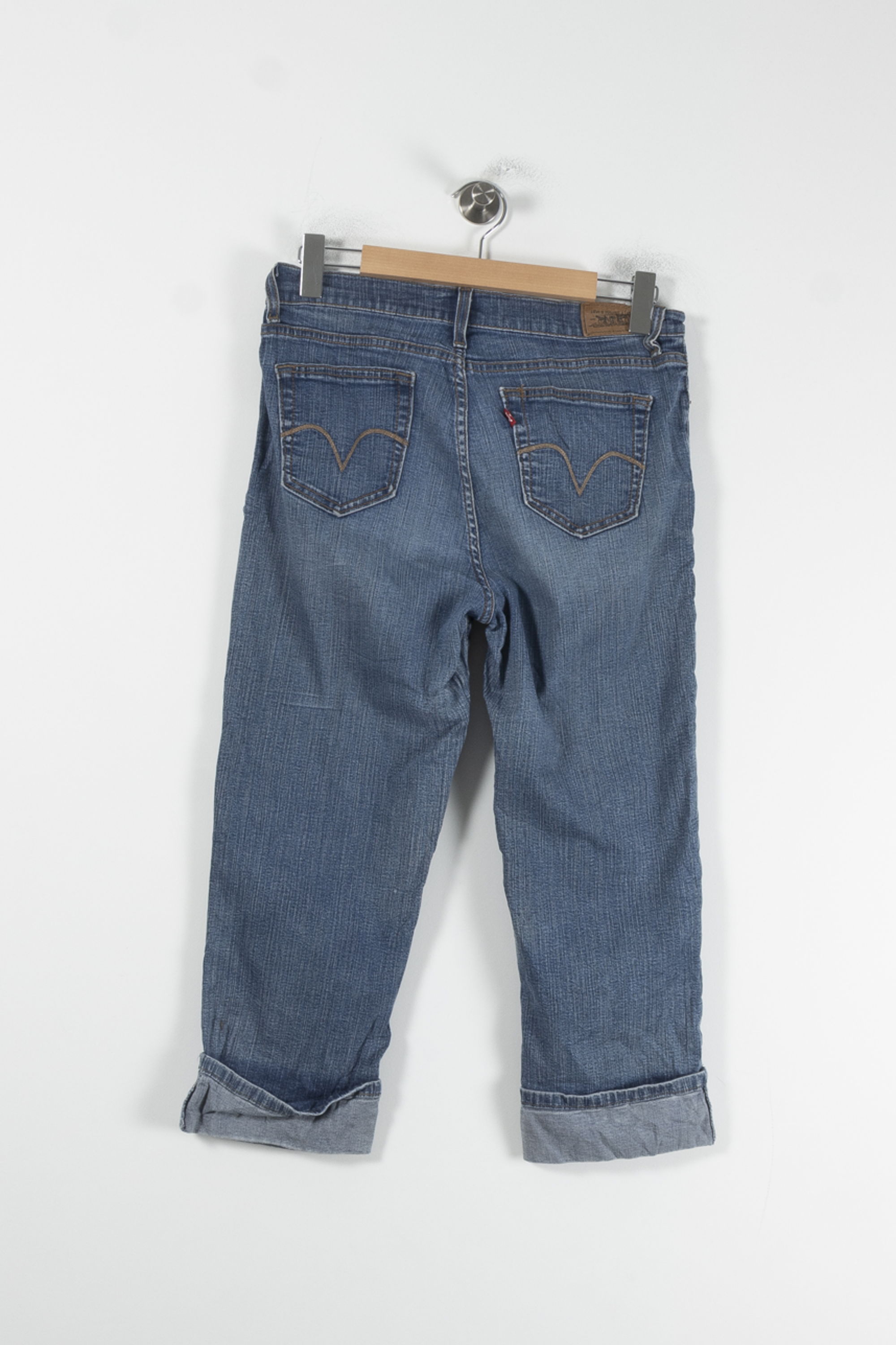 Cropped slim jeans with studs LEVI'S - Seconde main Blue