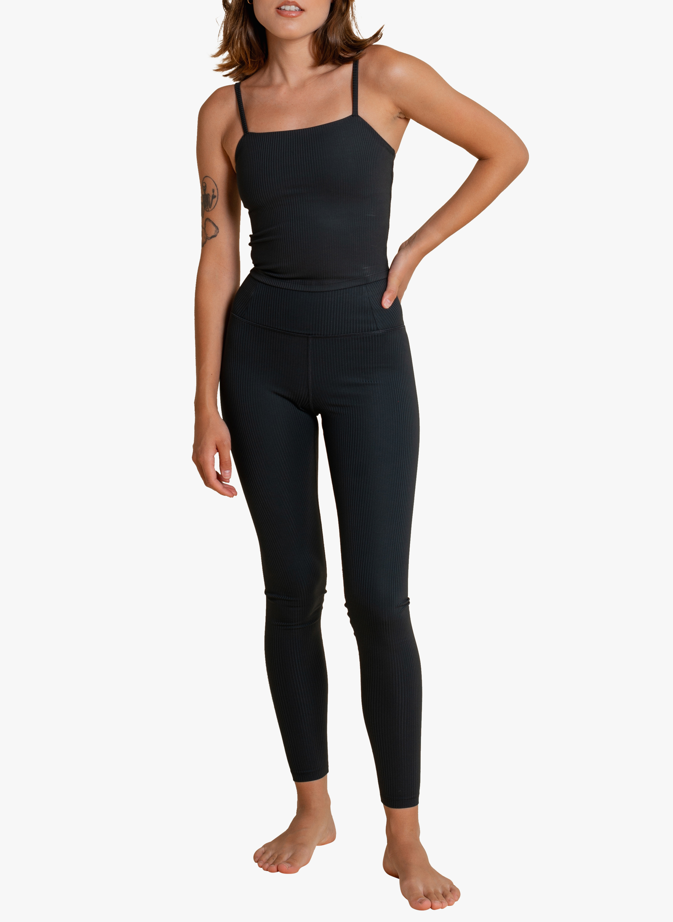 Ribbed sports leggings GIRLFRIEND COLLECTIVE Black