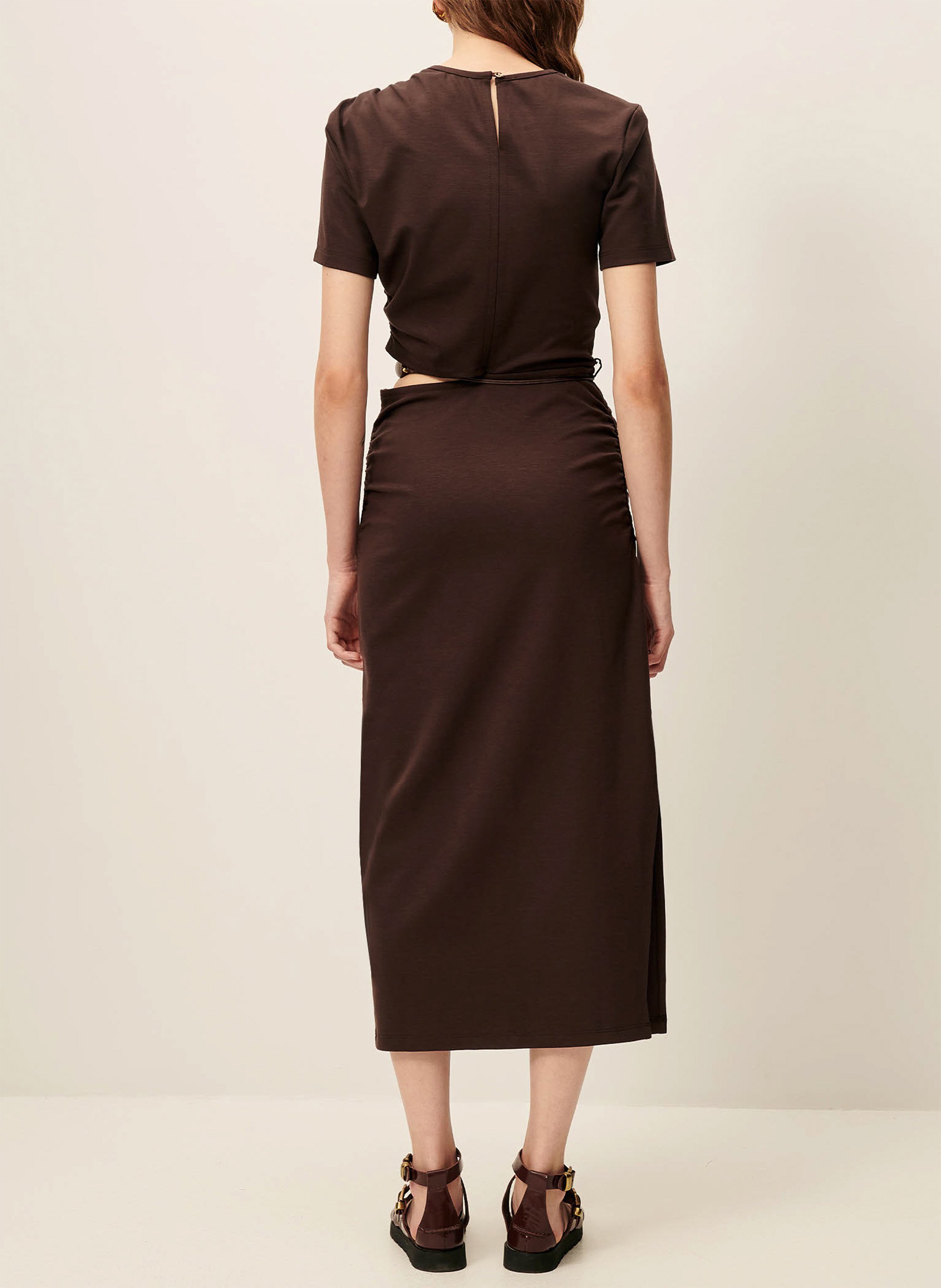 Lange gebreide jurk SESSUN Bruin