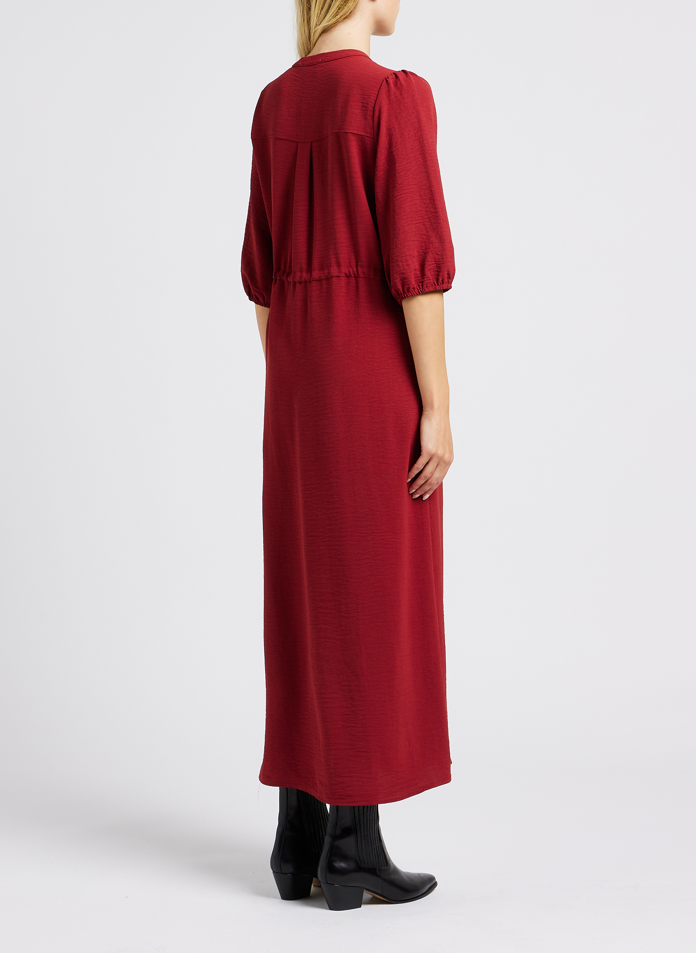 Lange jurk met tuniekhals GRACE ET MILA Bruin