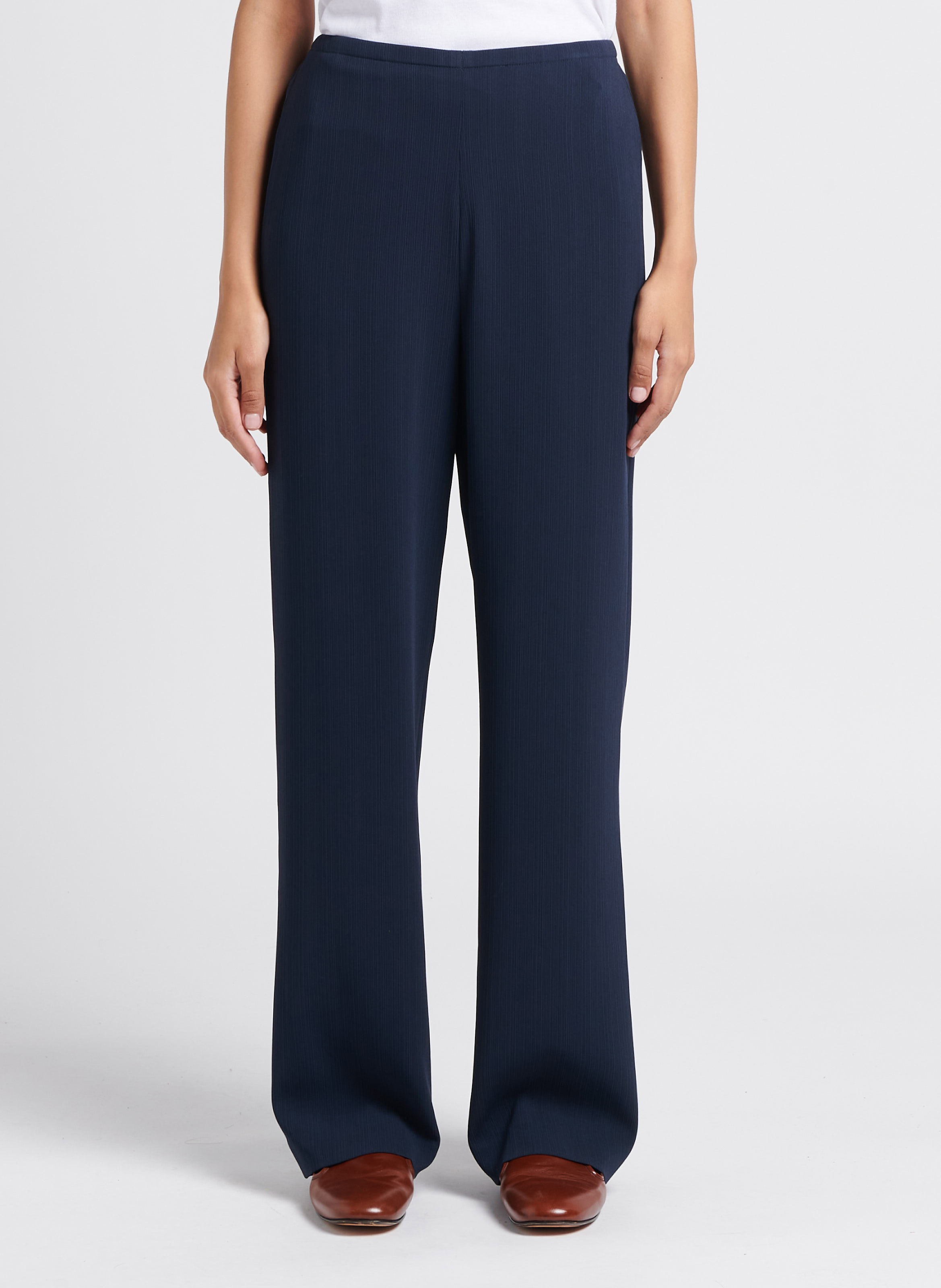 High-waisted wide-leg pants THEORY Blue