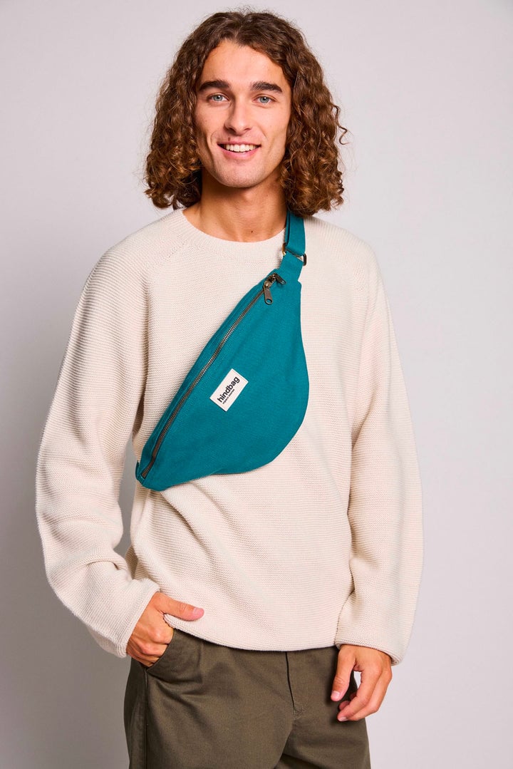 Cotton waist bag Blue