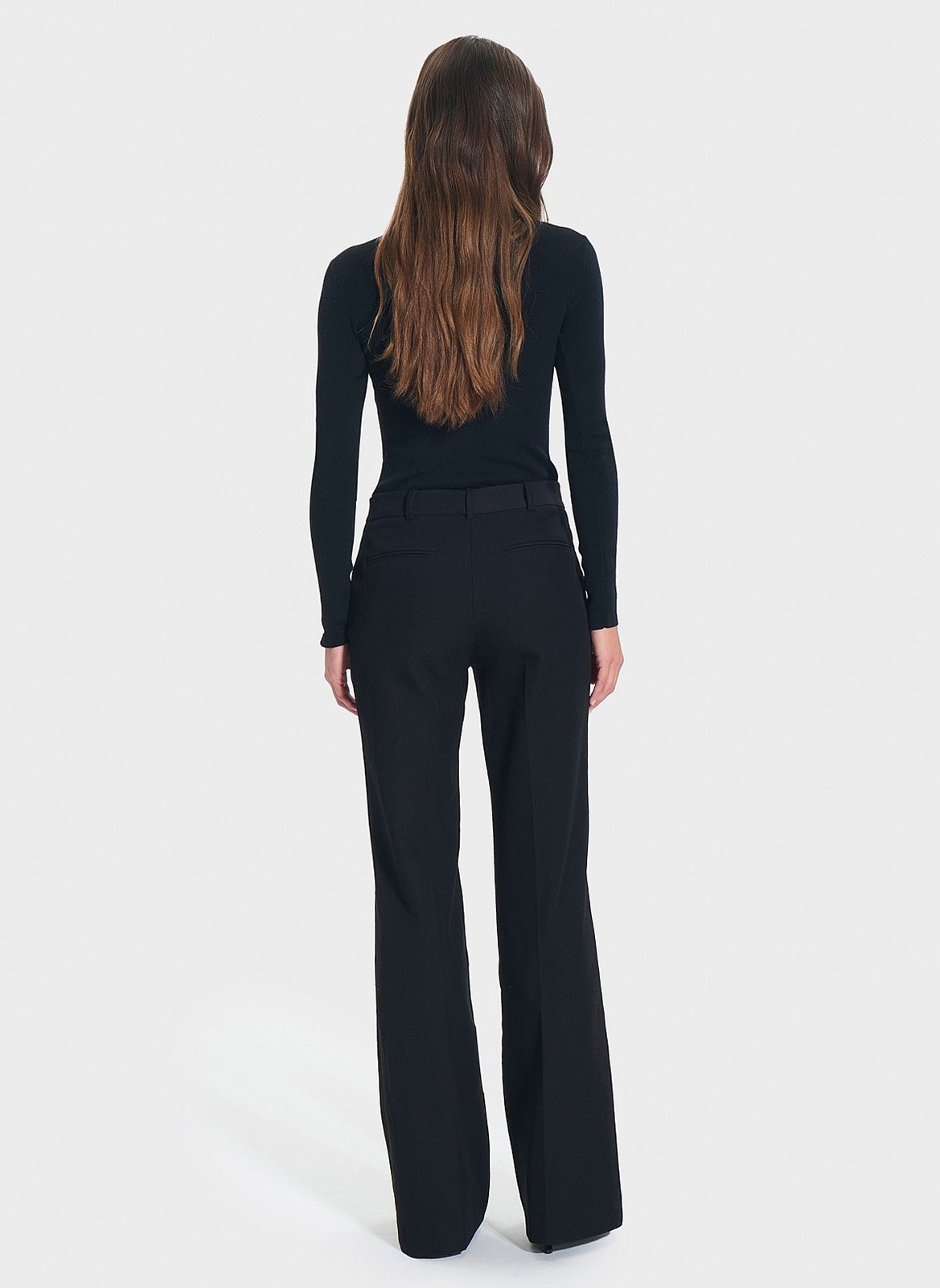 Jean flare en coton mélangé ZAPA Noir