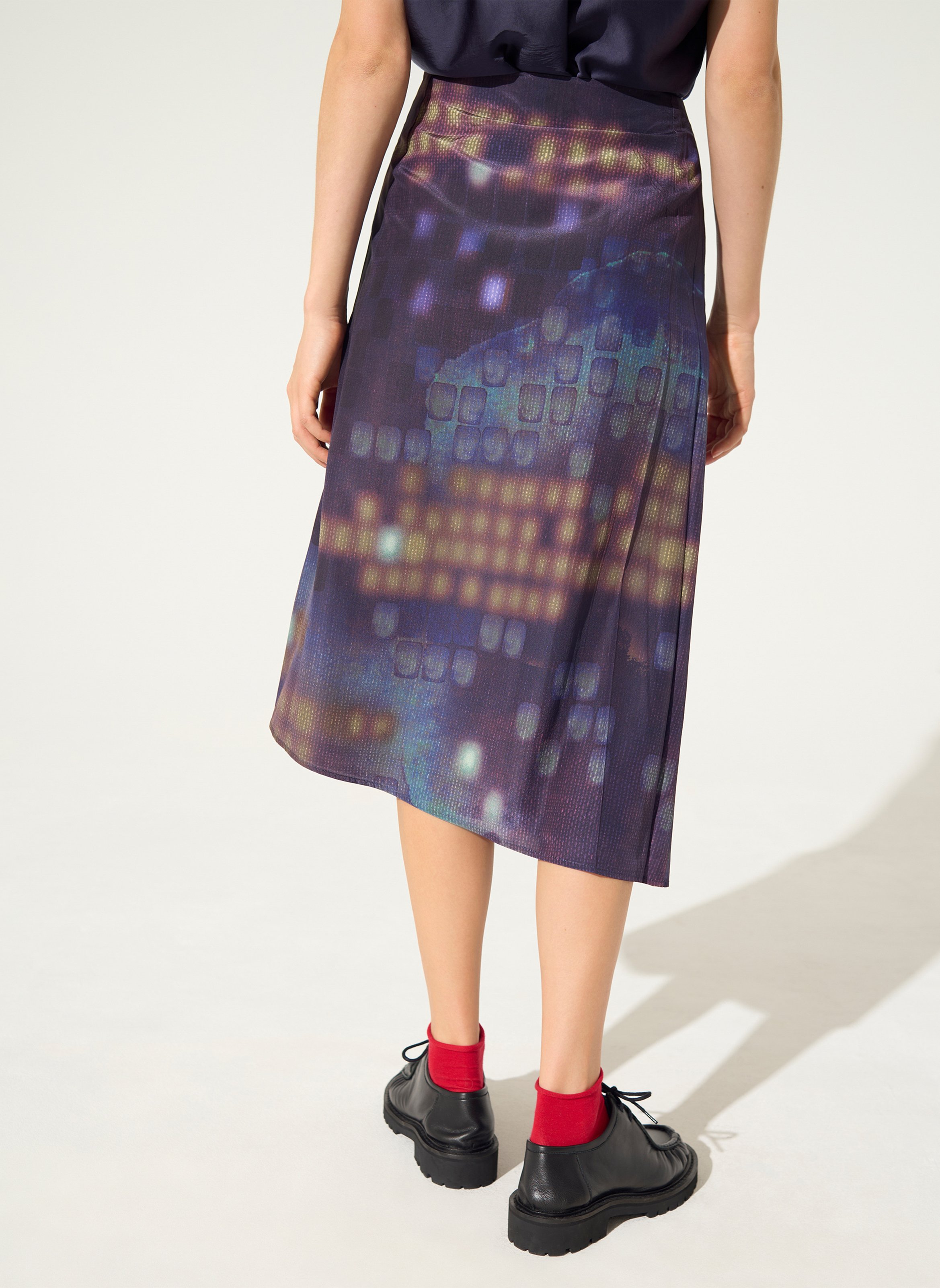 Anel - Bedruckter Midirock COTELAC Violett