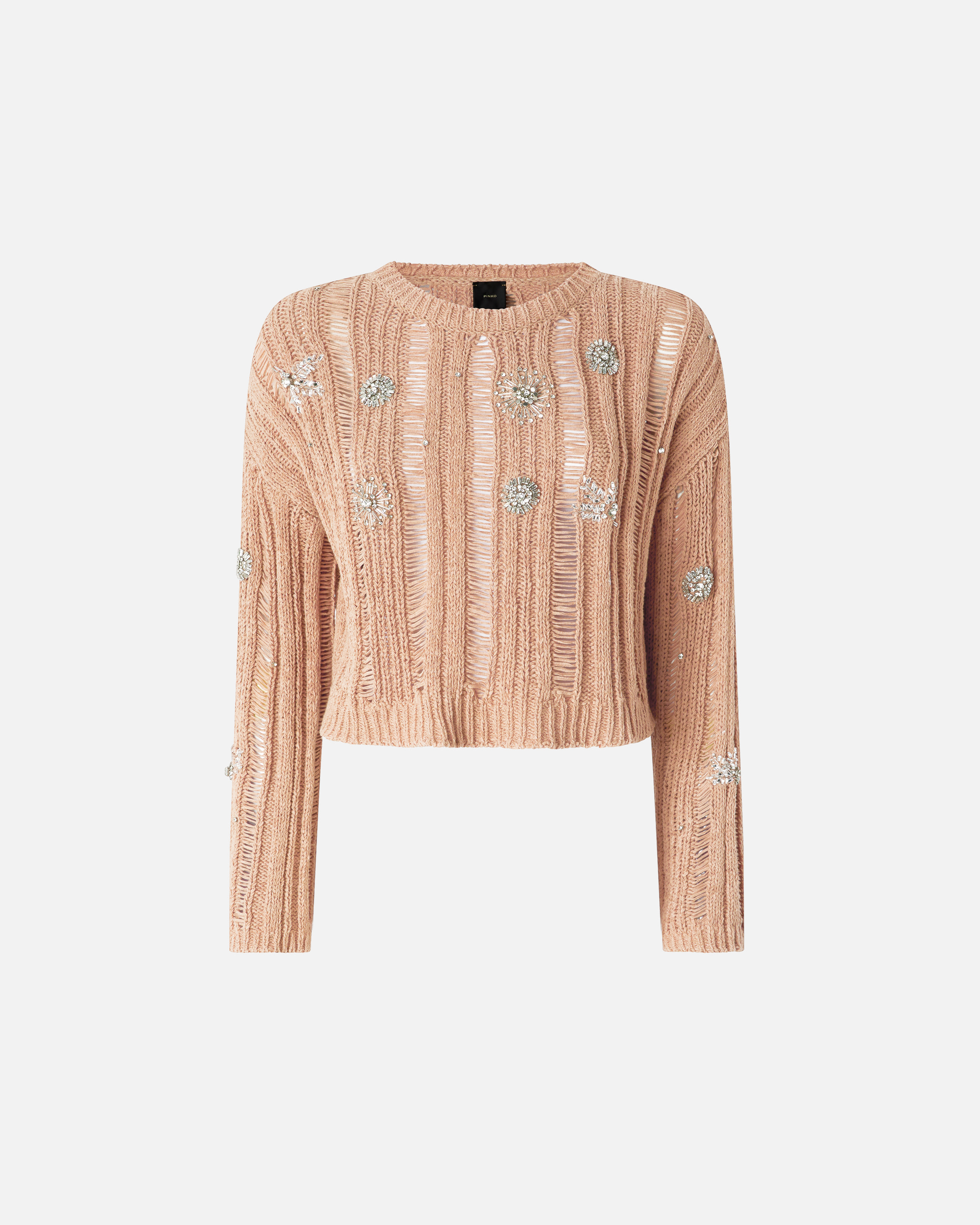 Cutout Jewel Sweater PINKO Pink