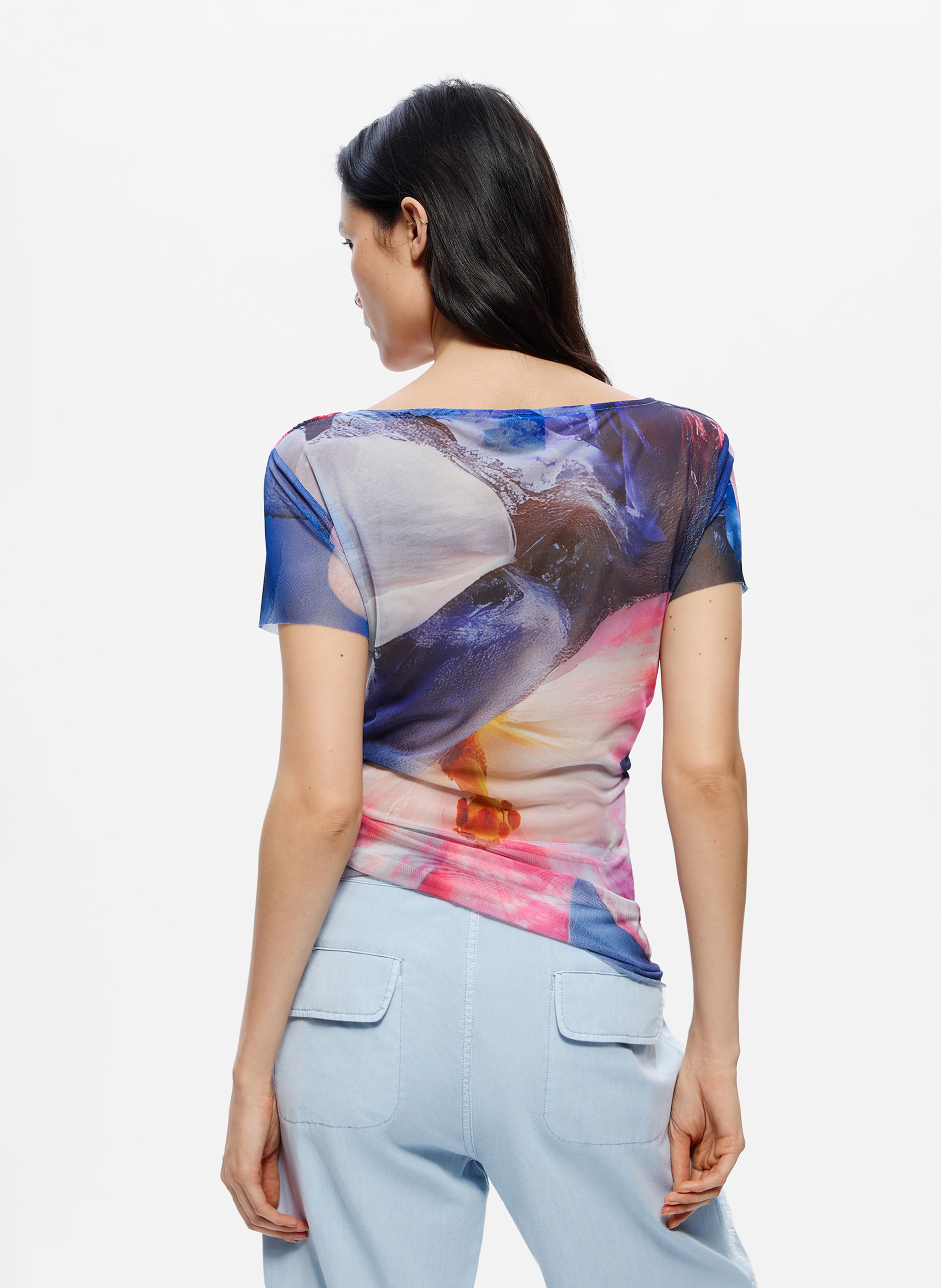 Fitted round neck t-shirt DESIGUAL Multicolored