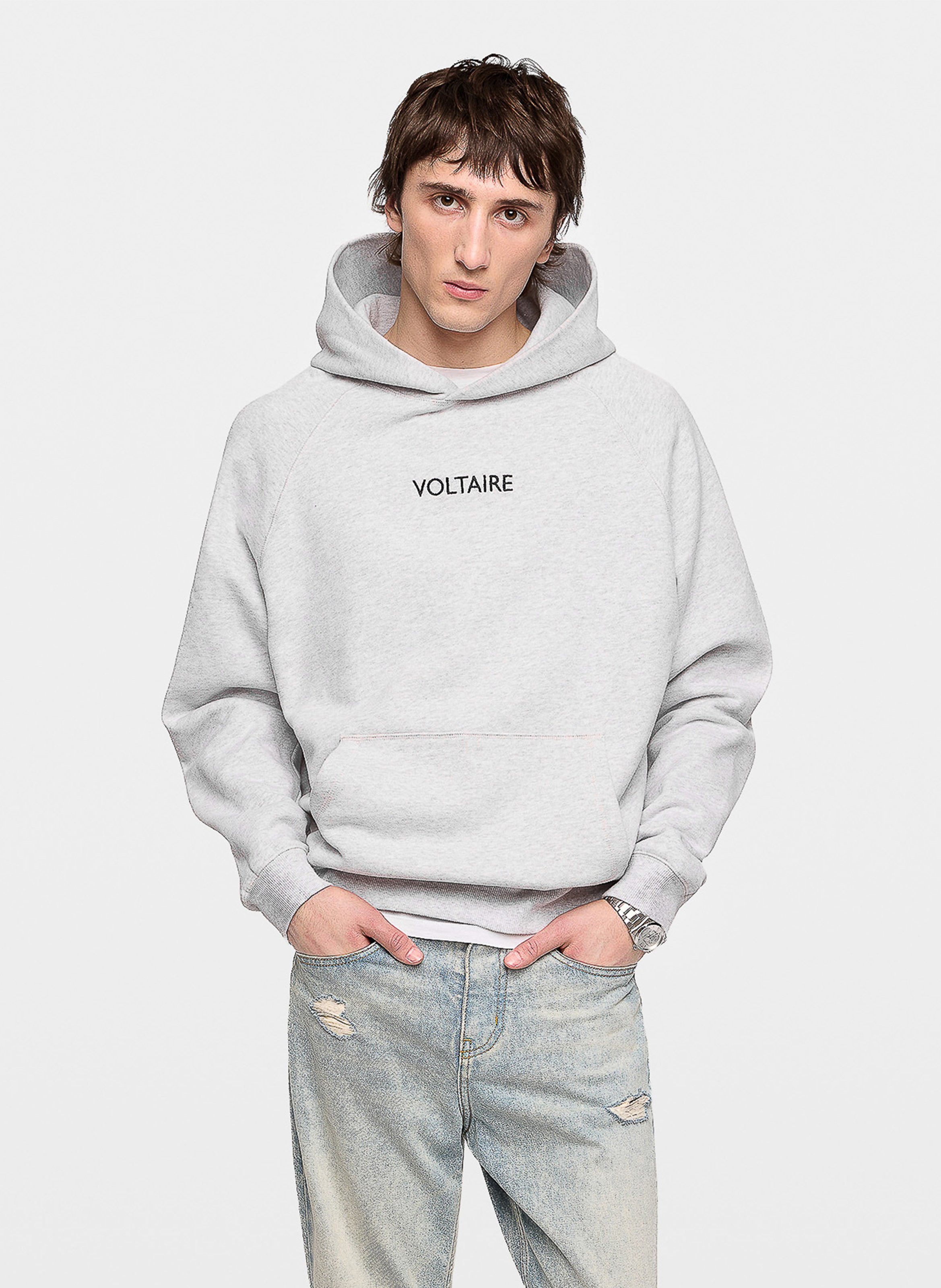 Cotton-mix round-neck sweatshirt ZADIG&VOLTAIRE Grey