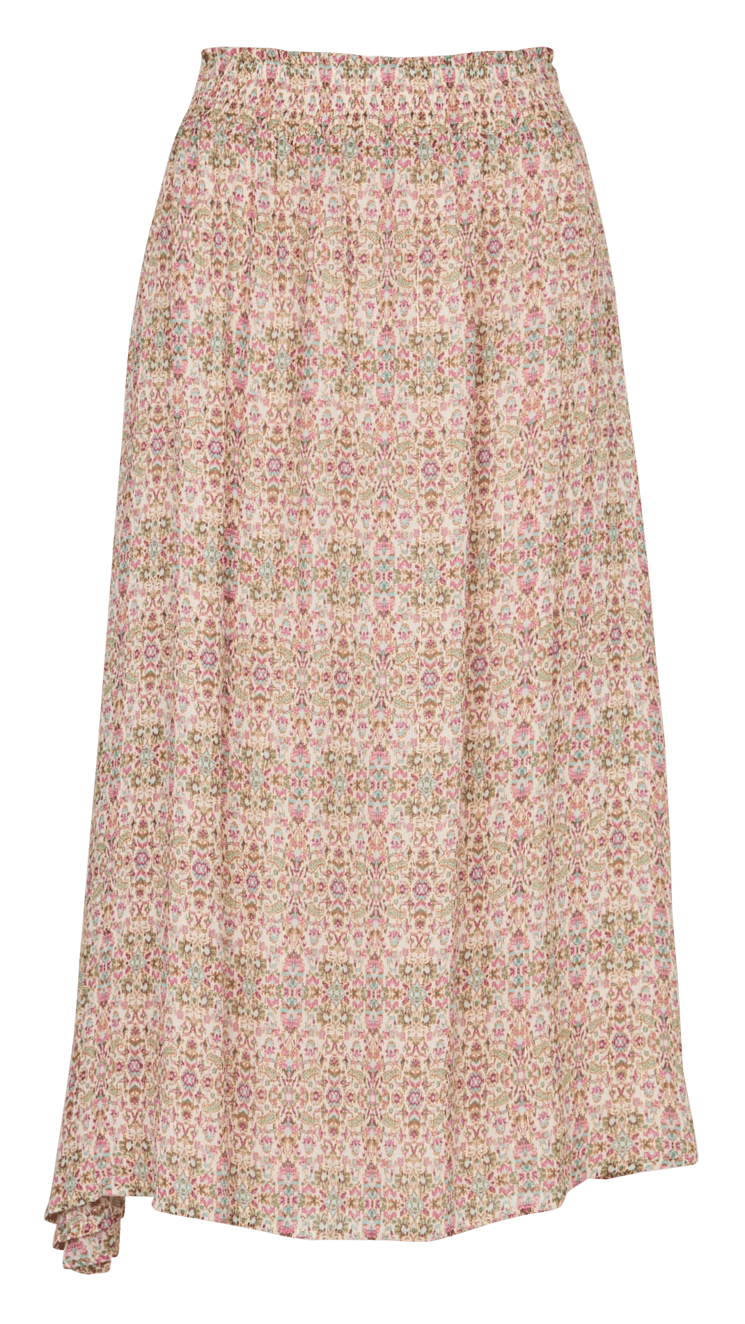 Midi-rok met print in zijde-mix. MAISON 123 Beige