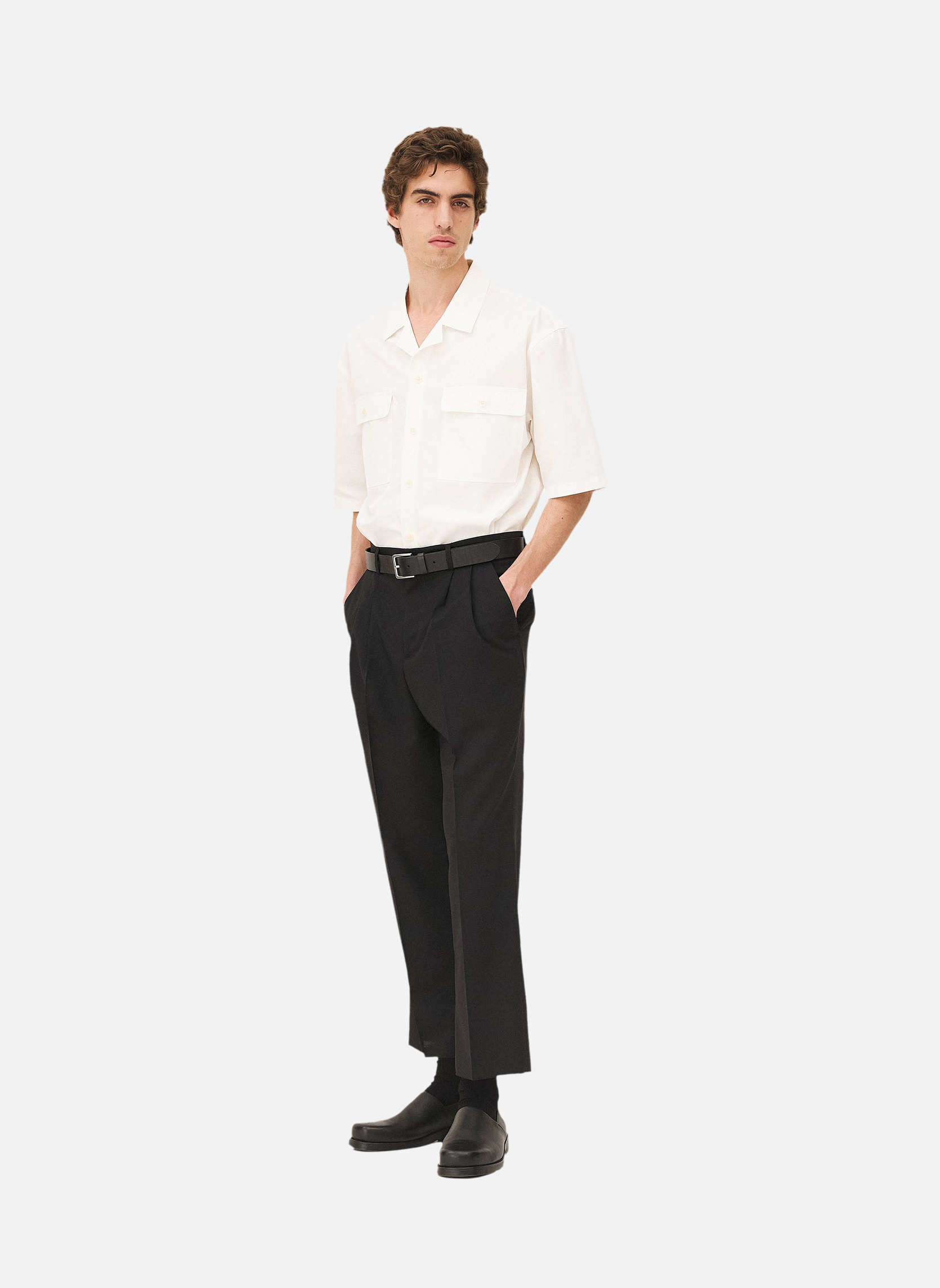 Trousers with pleats CLYDE BLACK Noyoco Black