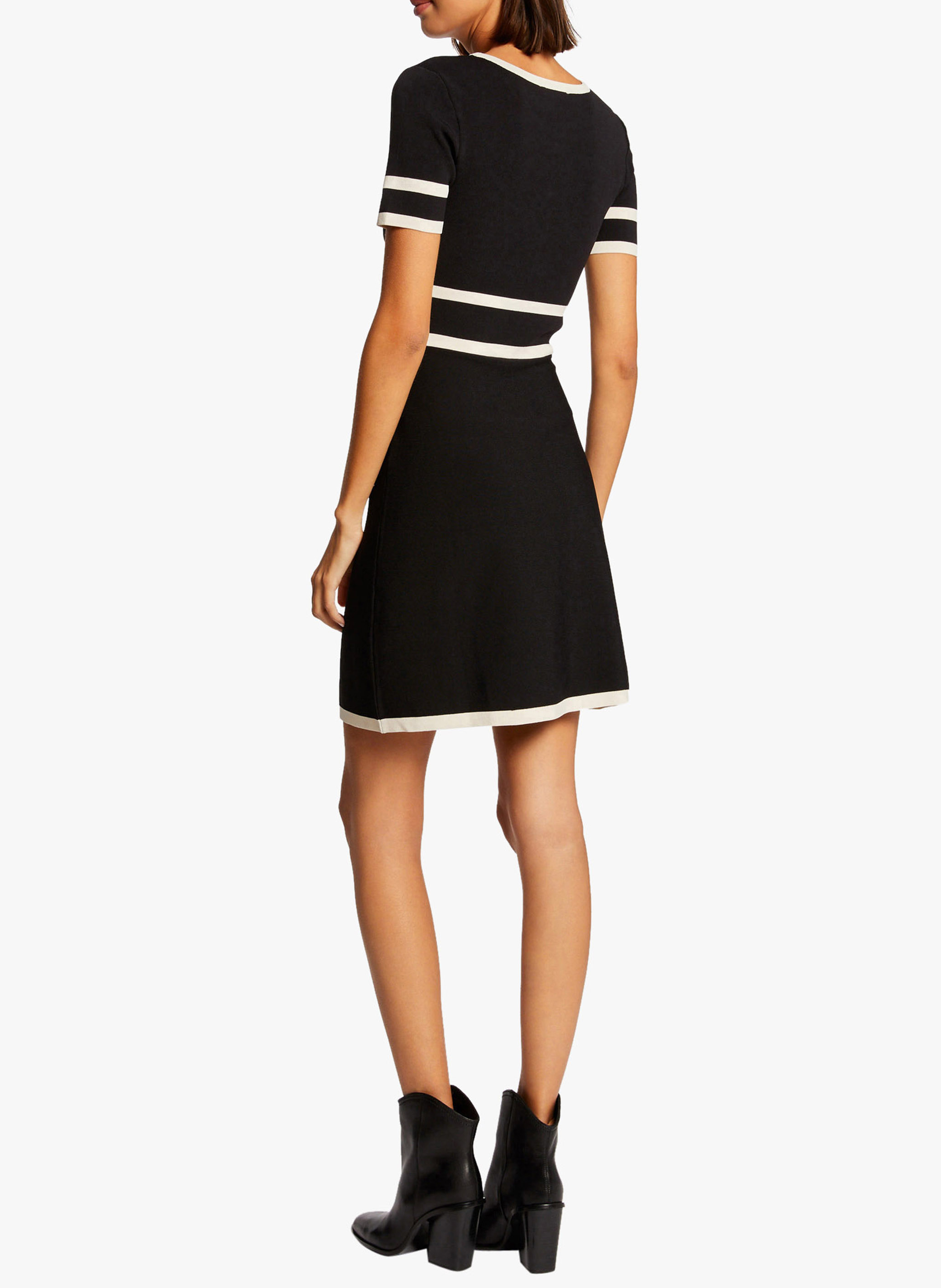 Short-sleeved sweater dress MORGAN Black