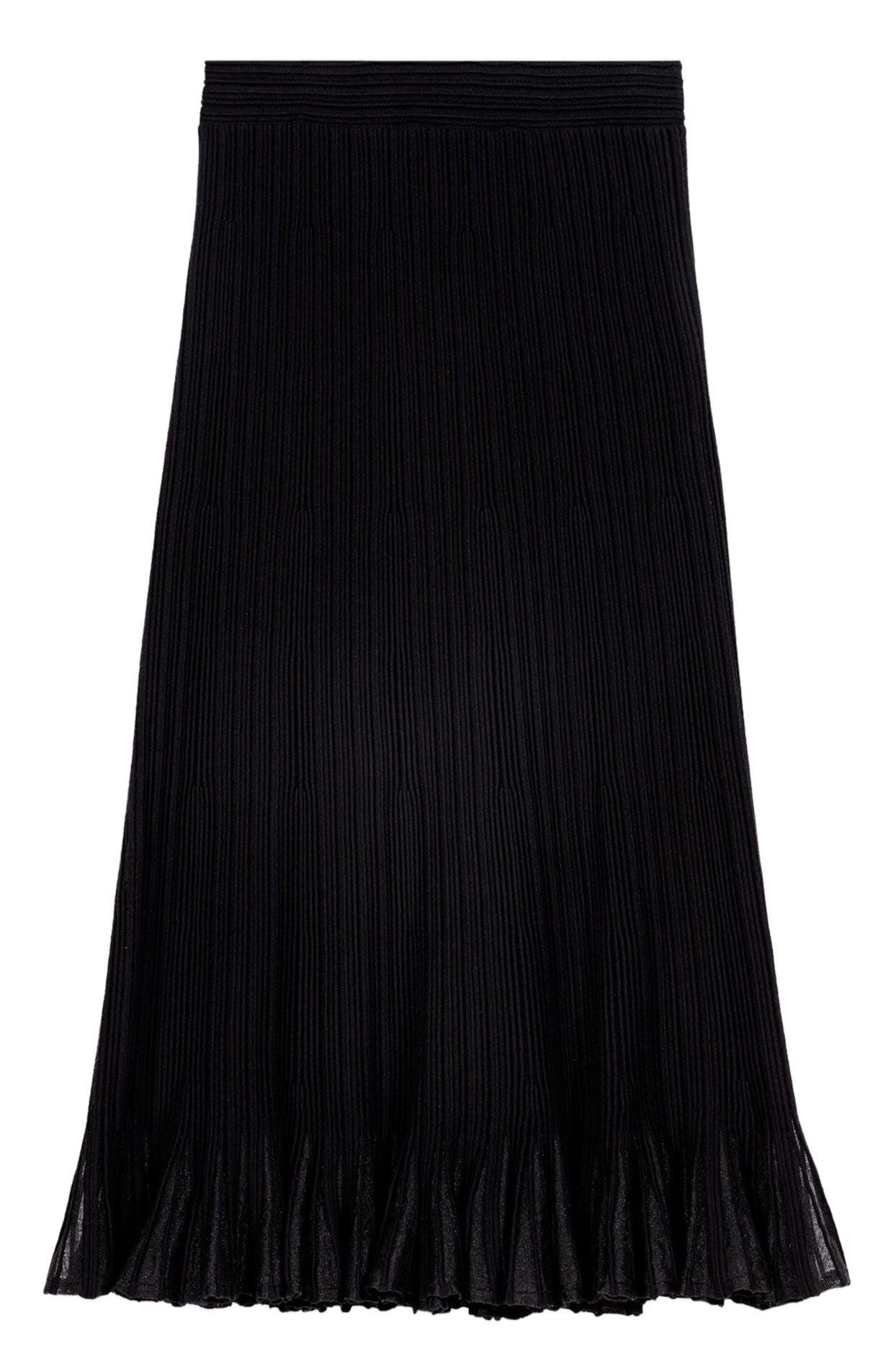 Long flared skirt MAJE Black