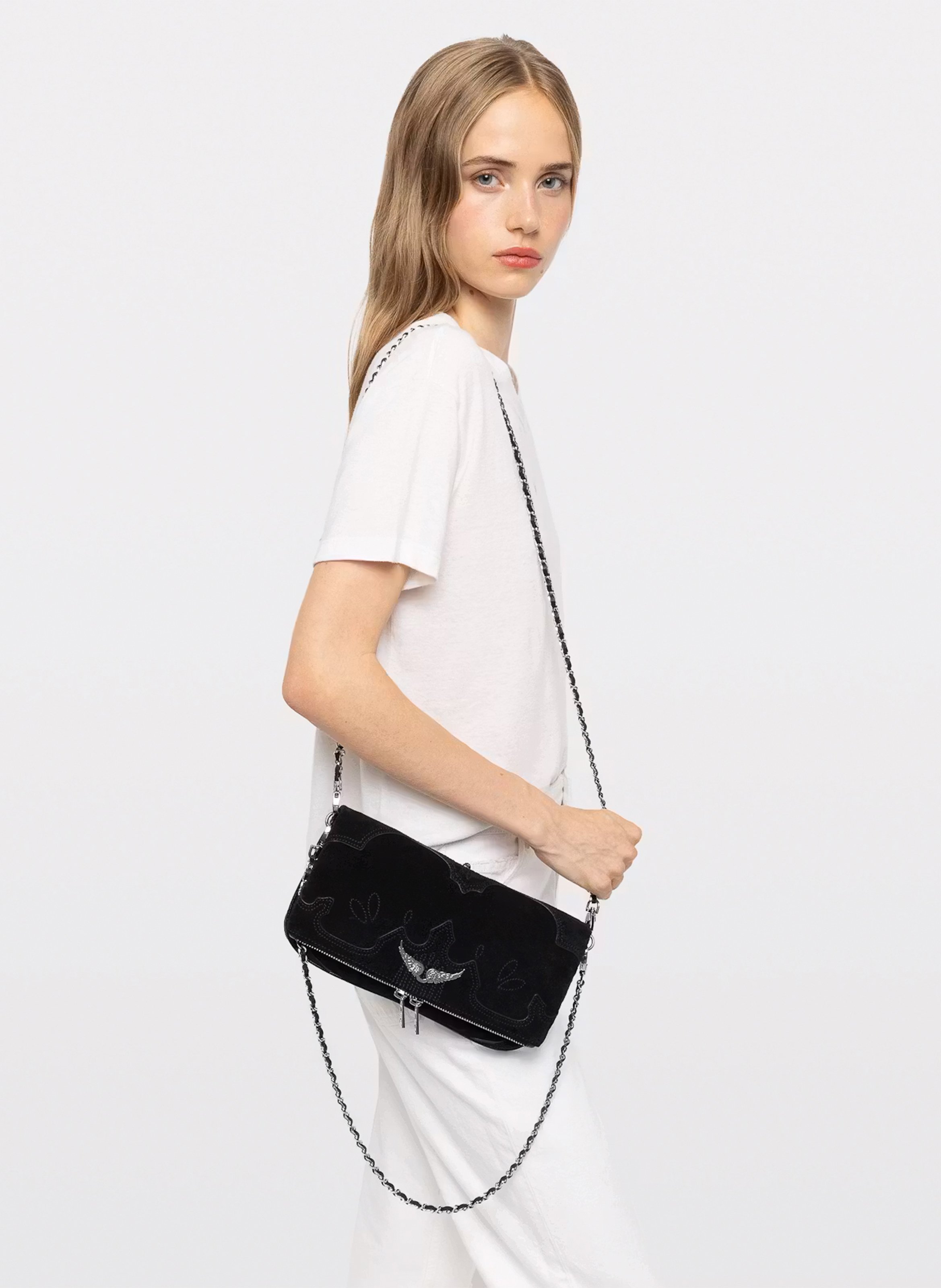 Leder-Umhängetasche ZADIG&VOLTAIRE Schwarz