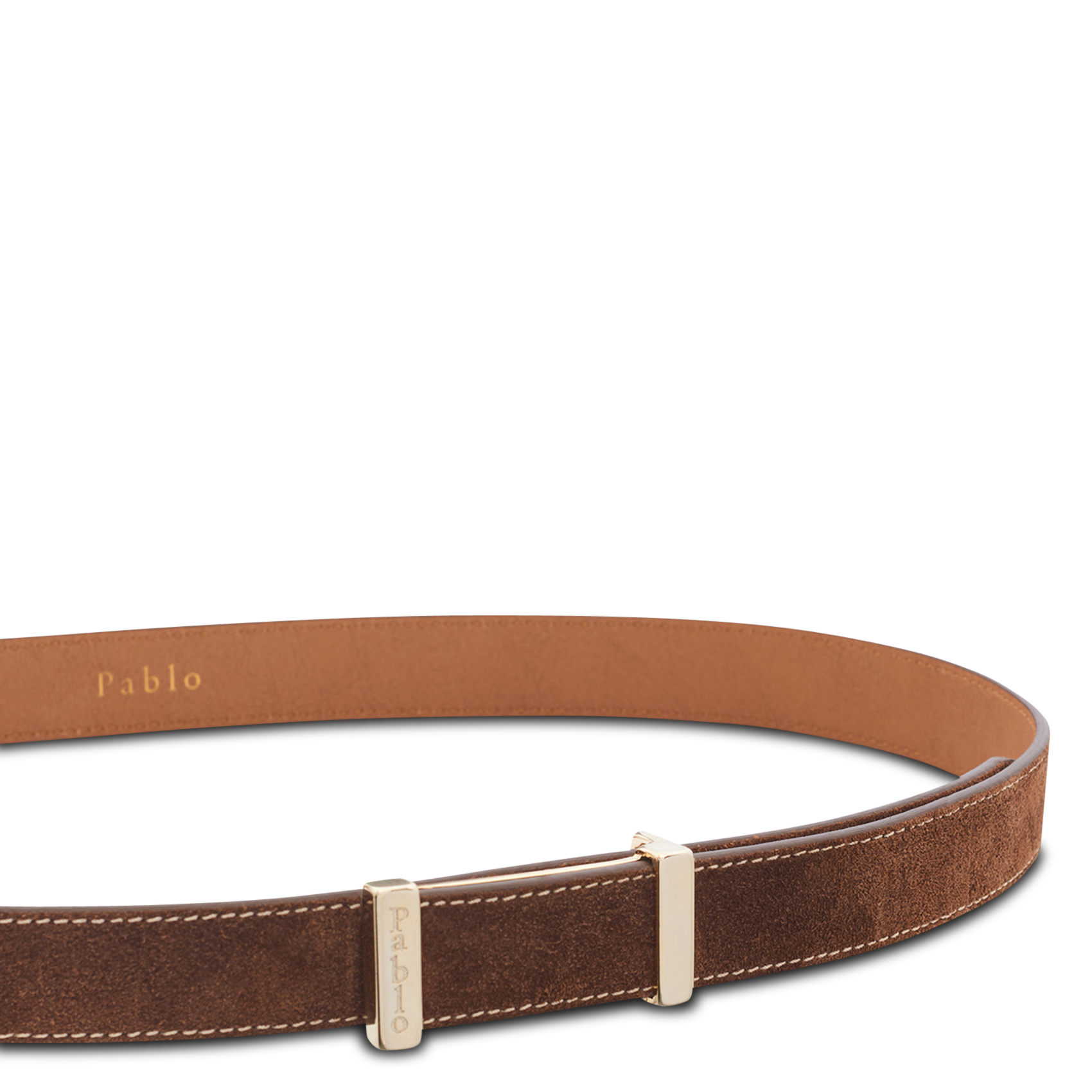 Leather belt  PABLO Brown