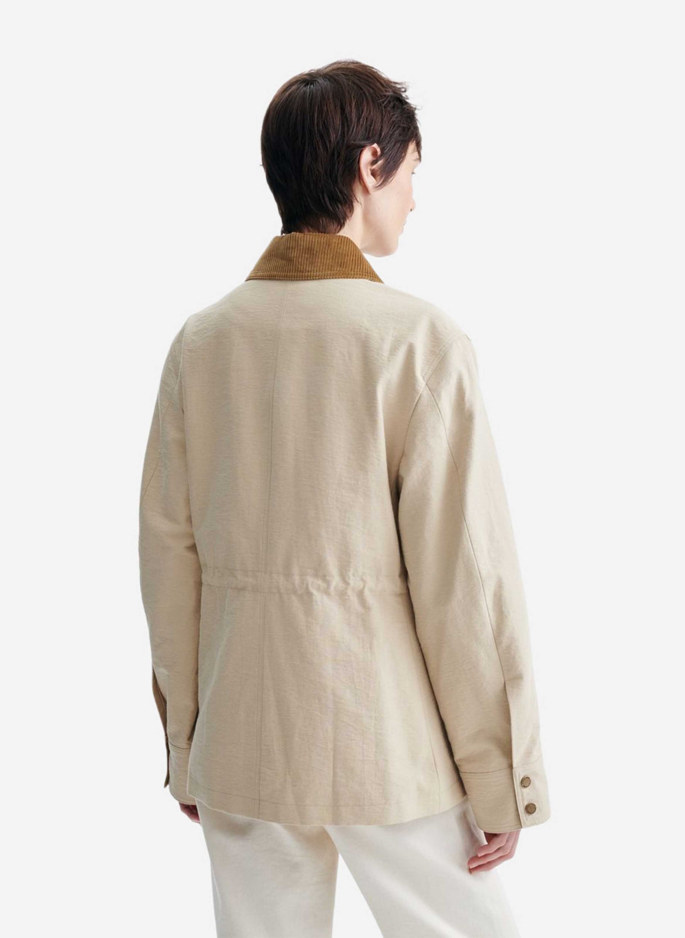 Parka droite à col velours côtelé  VANESSA BRUNO Marron