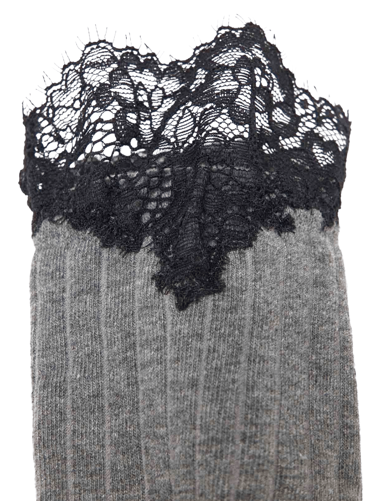 Chaussettes côtelées en coton mélangé MAJE Gris