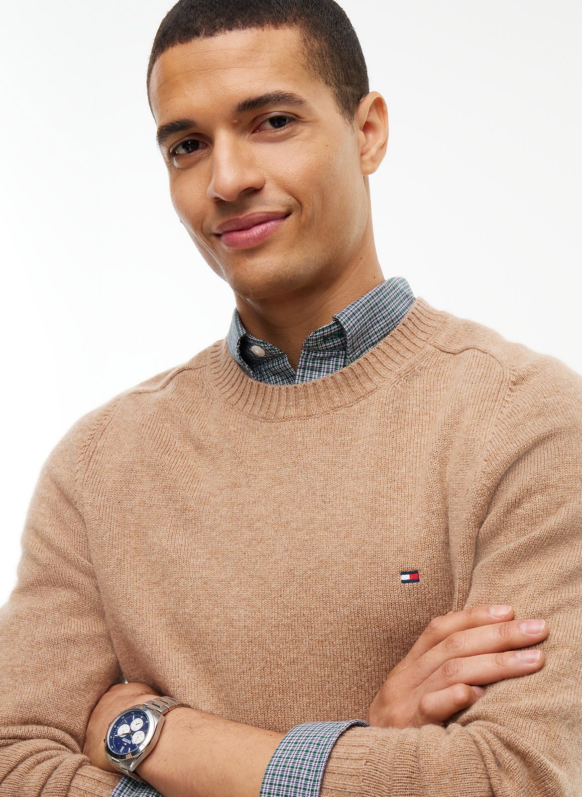 Gestreepte wollen trui TOMMY HILFIGER Kaki