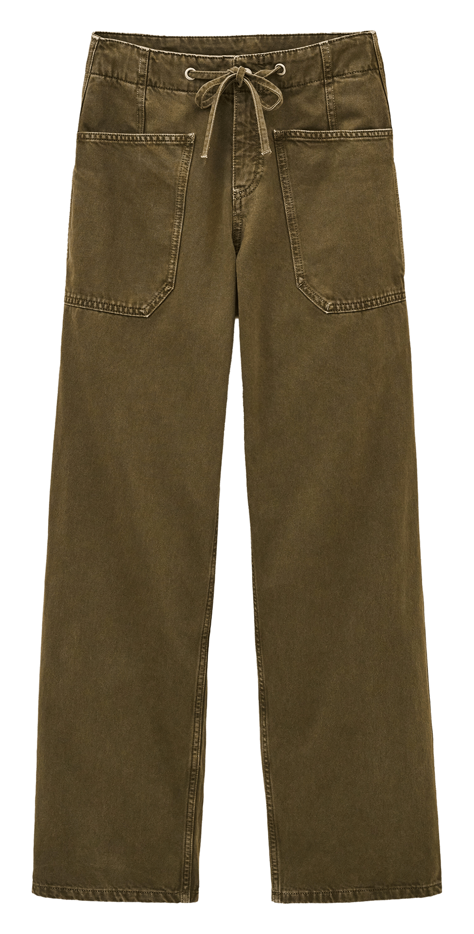 Pantalon droit en coton BA&SH Kaki